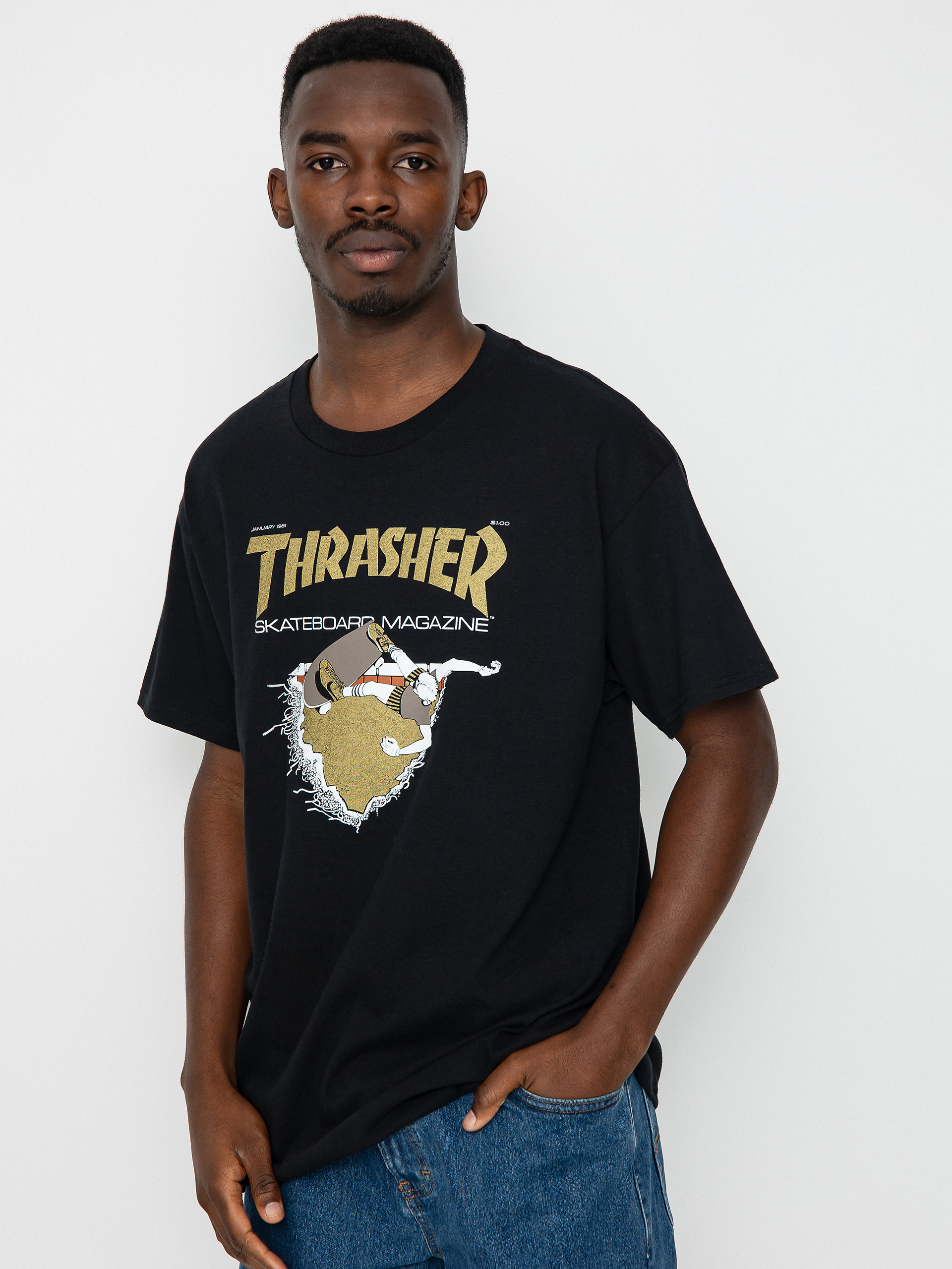 Футболка Thrasher First Cover (black/gold)