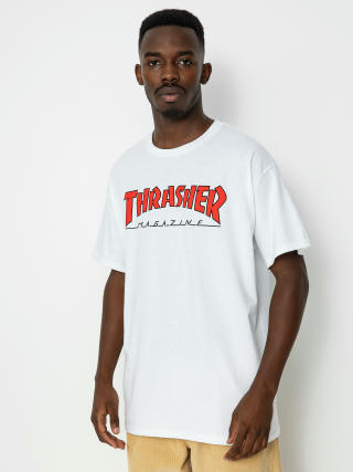 Футболка Thrasher Outlined (white/red)
