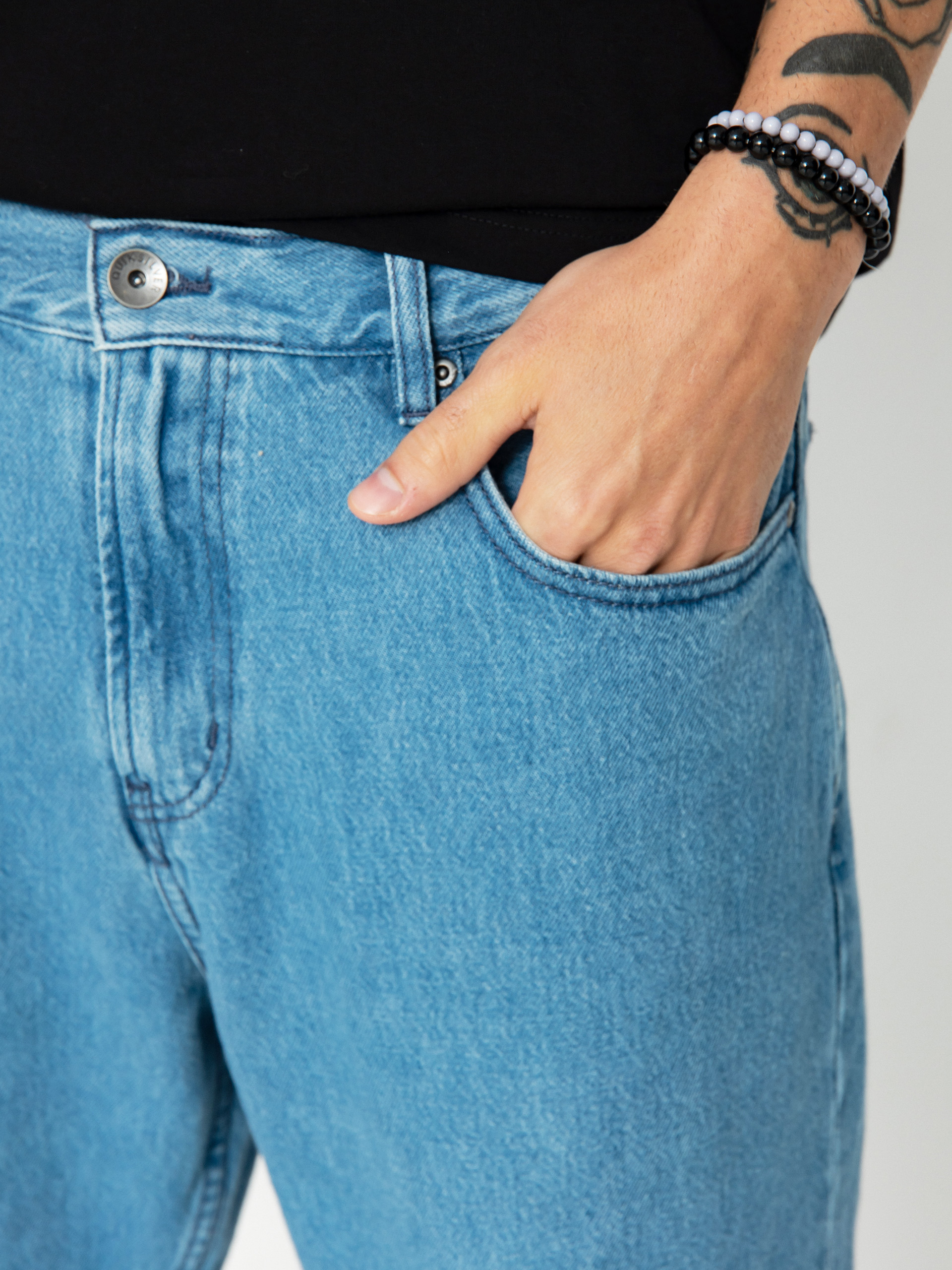 Штани Quiksilver Baggy Nineties Wash (ashley blue)