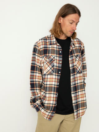 Сорочка Brixton Bowery Flannel Ls (washed navy/barn red/off white)