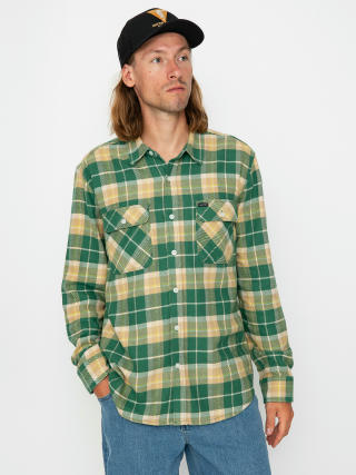 Сорочка Brixton Bowery Flannel Ls (washed pine needle/washed gold)