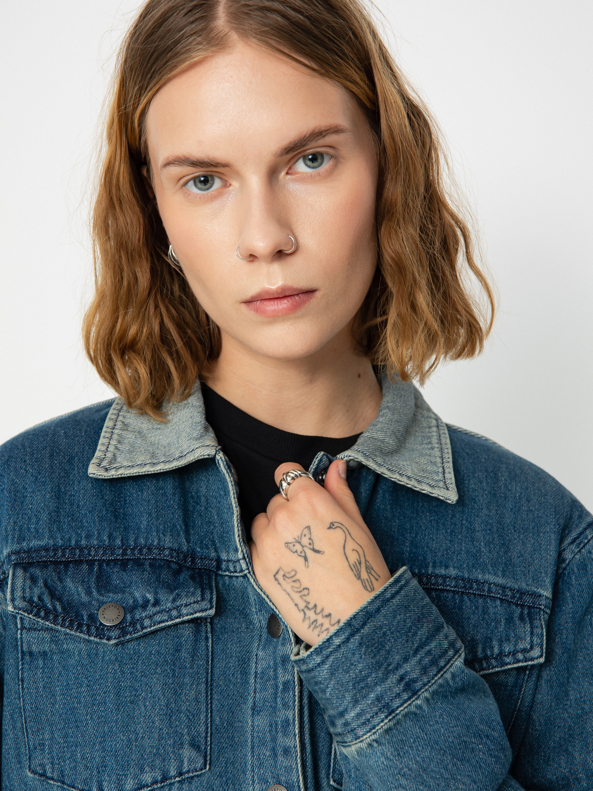 Куртка Brixton Cable Embroidered Wmn (two tone indigo)