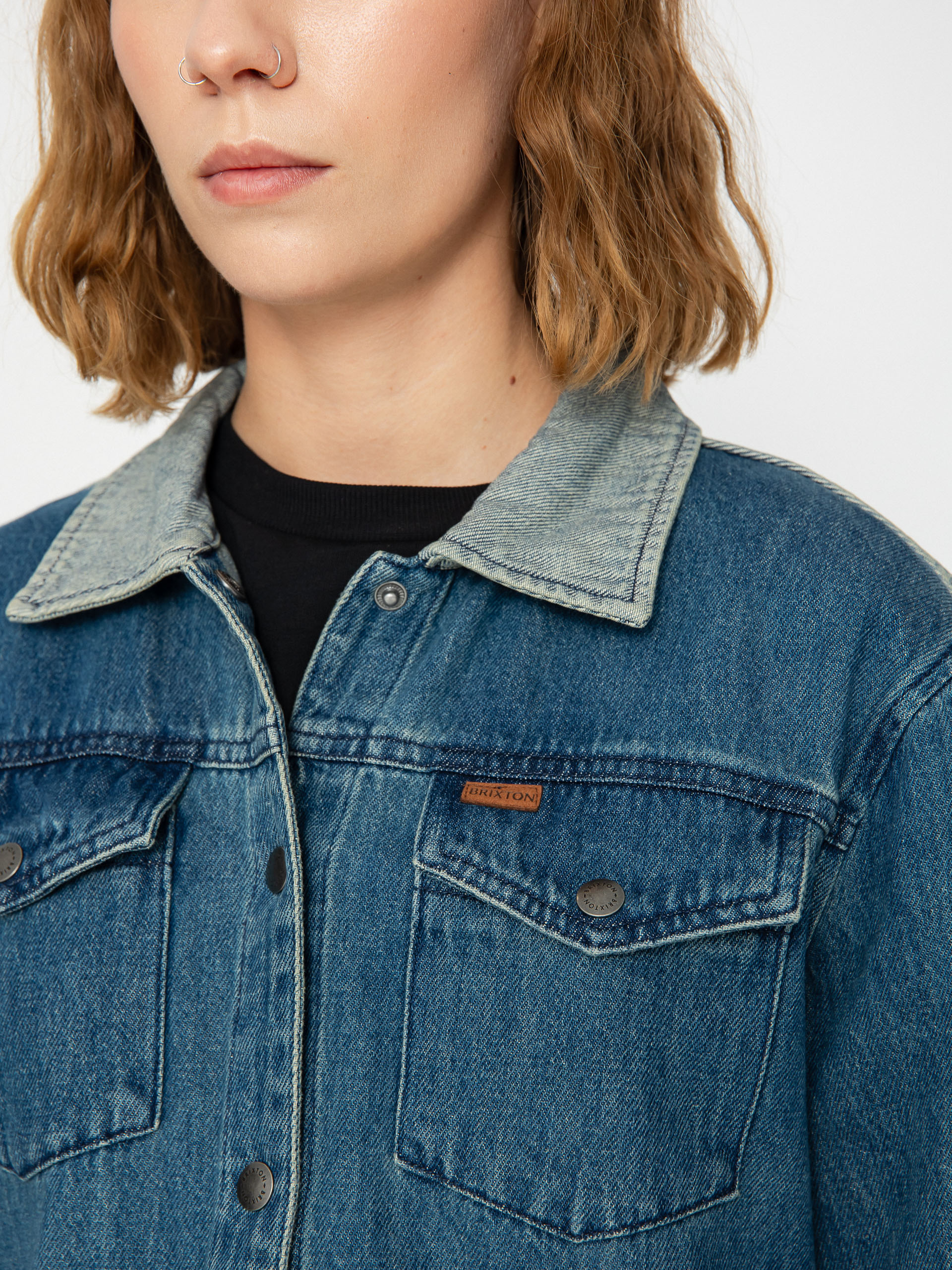 Куртка Brixton Cable Embroidered Wmn (two tone indigo)