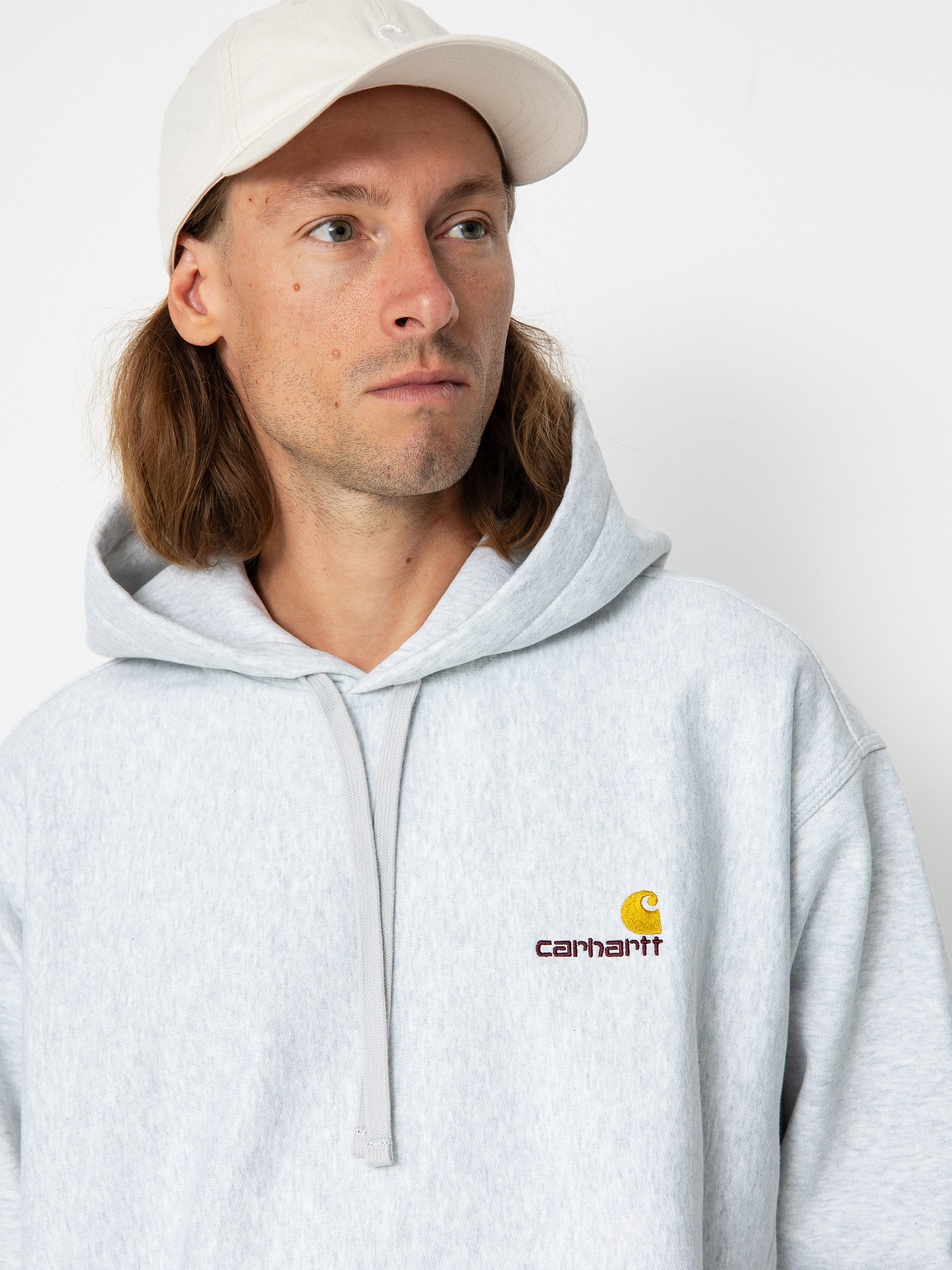 Худі Carhartt WIP American Script HD (ash heather)