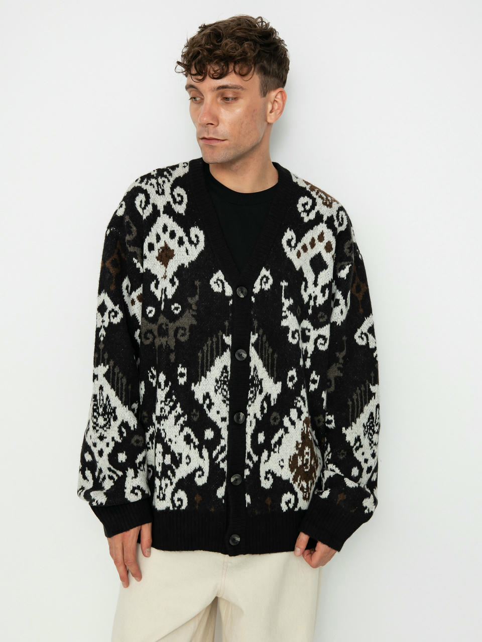 Светр Carhartt WIP Baru Cardigan (baru jacquard black)