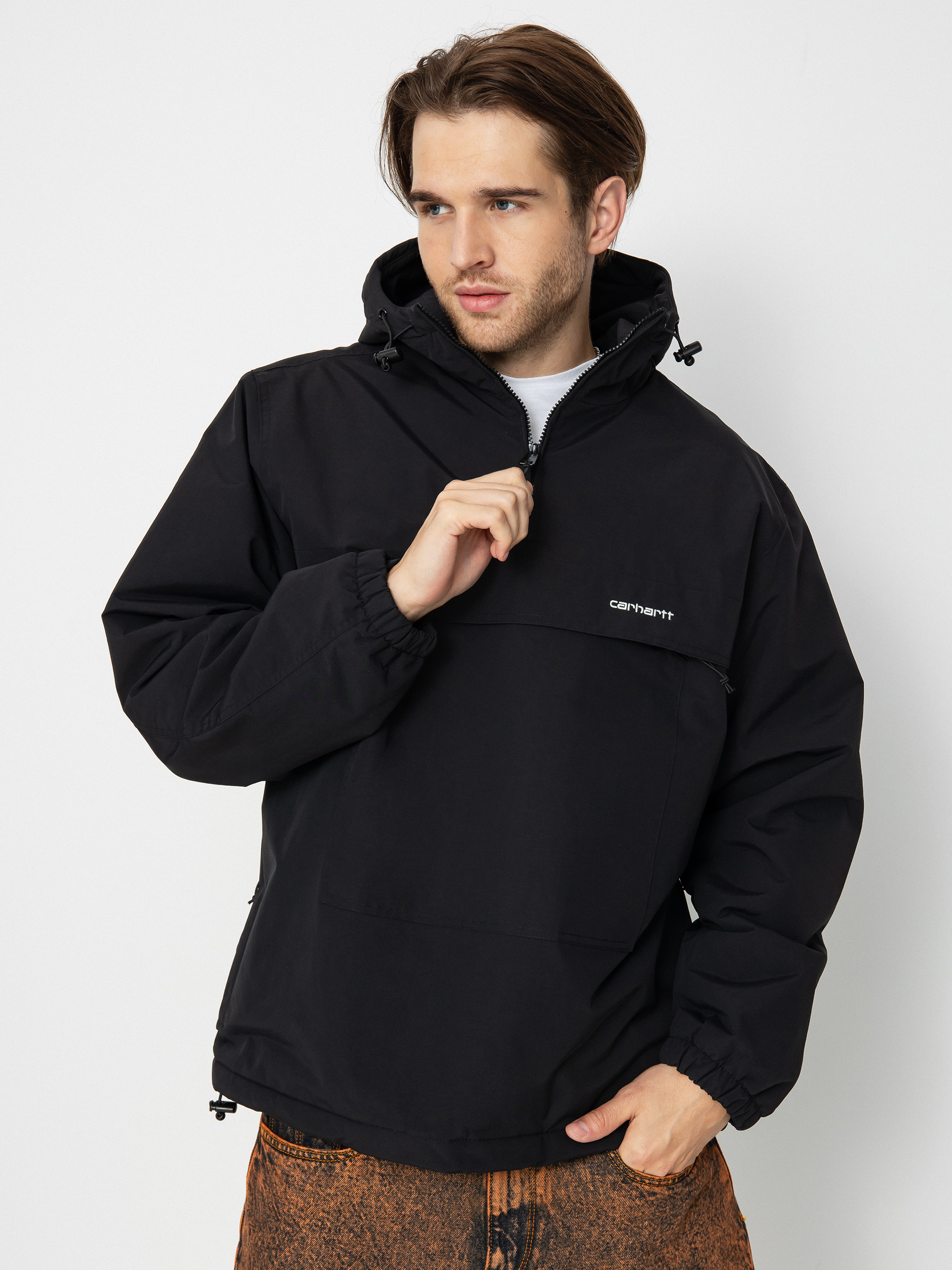 u041au0443u0440u0442u043au0430 Carhartt WIP Windbreaker Pullover (black/white)