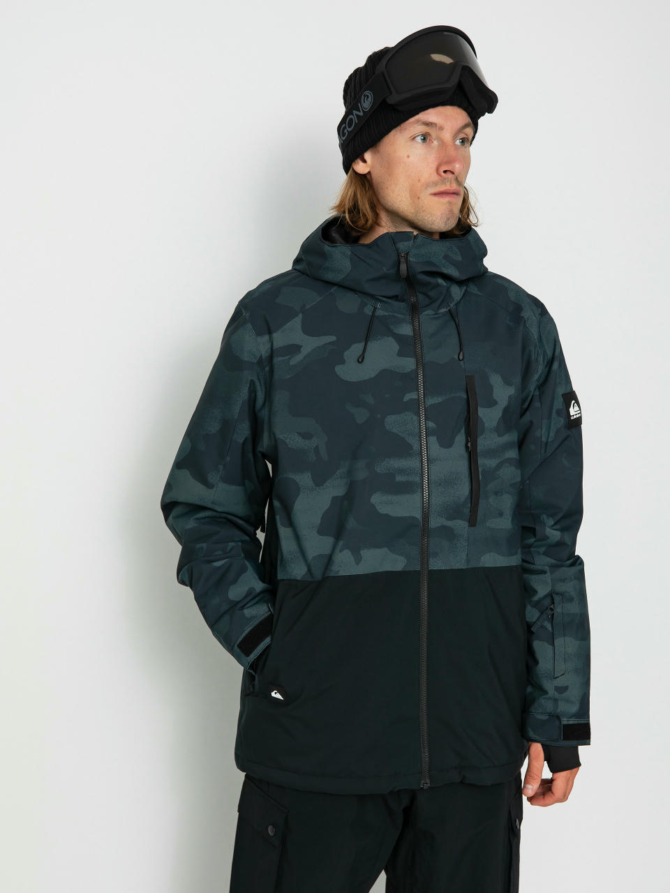 Сноубордична куртка Quiksilver Mission Printed Block (spray camo true black)