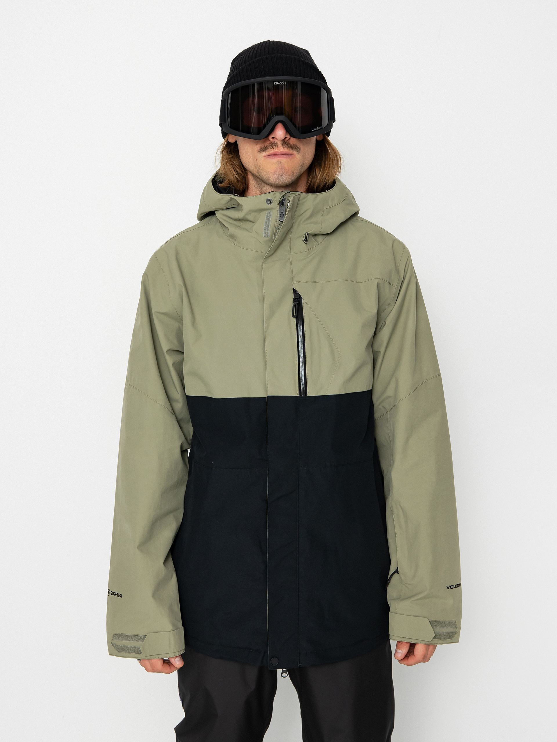 Чоловіча Сноубордична куртка Volcom L Gore Tex (light military)