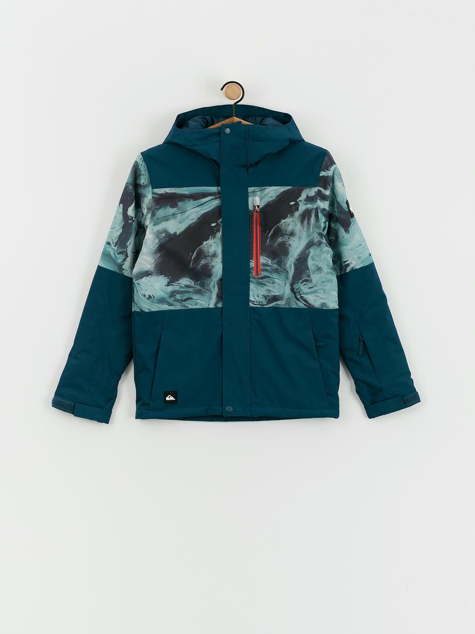 Сноубордична куртка Quiksilver Mission Printed Block JR (resin tint majolica blue)