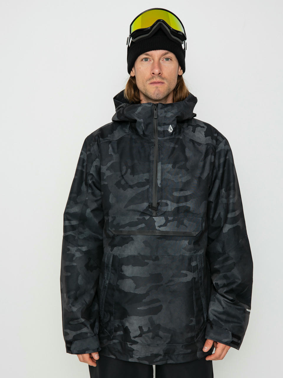 Чоловіча Сноубордична куртка Volcom Brighton Pullover (black camo)