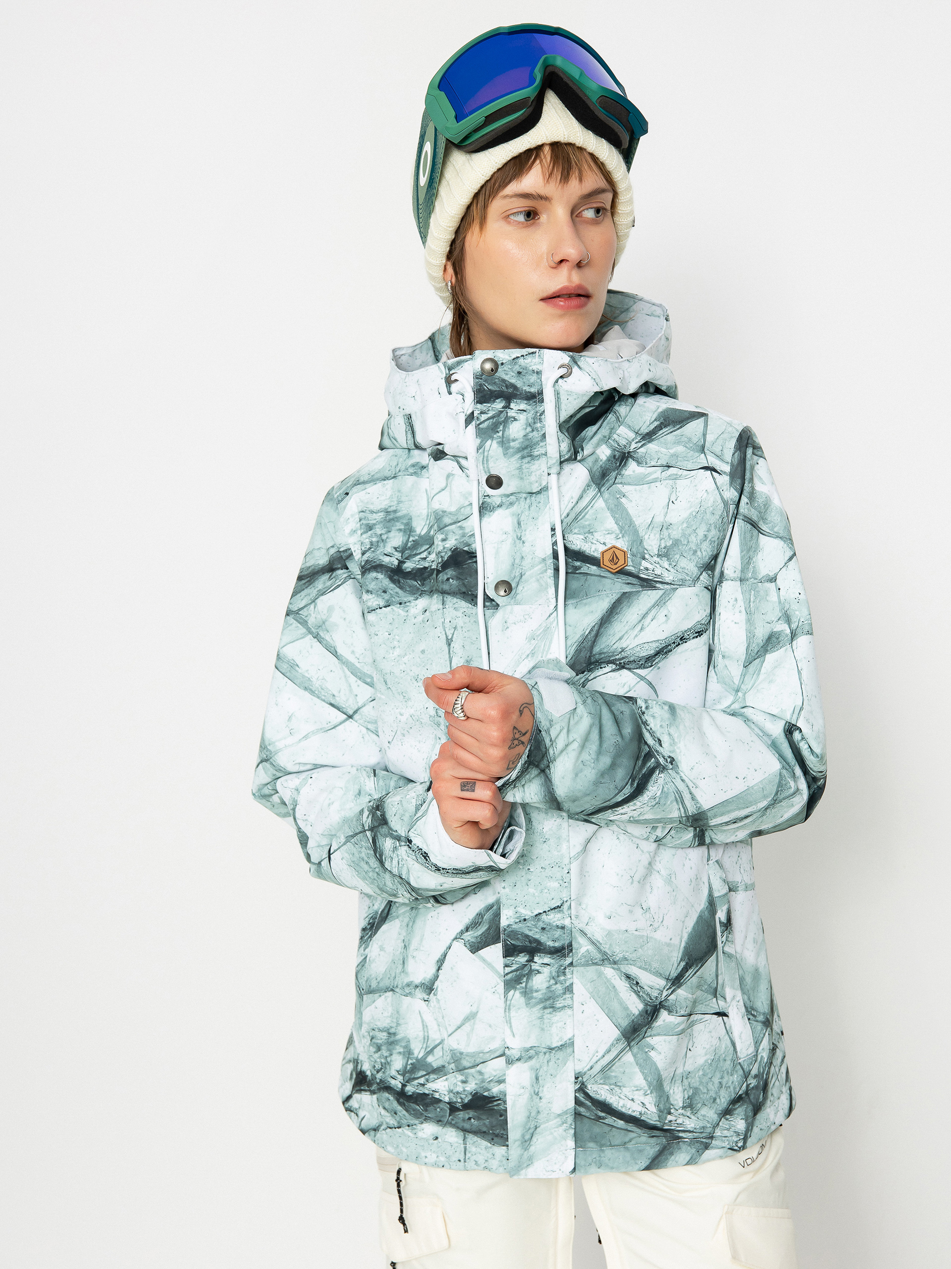 Сноубордична куртка Volcom Bolt Ins Wmn - різнокольоровий (white ice)