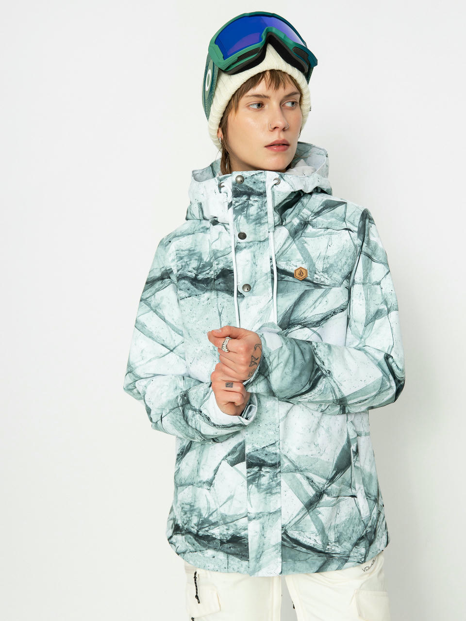 Сноубордична куртка Volcom Bolt Ins Wmn (white ice)