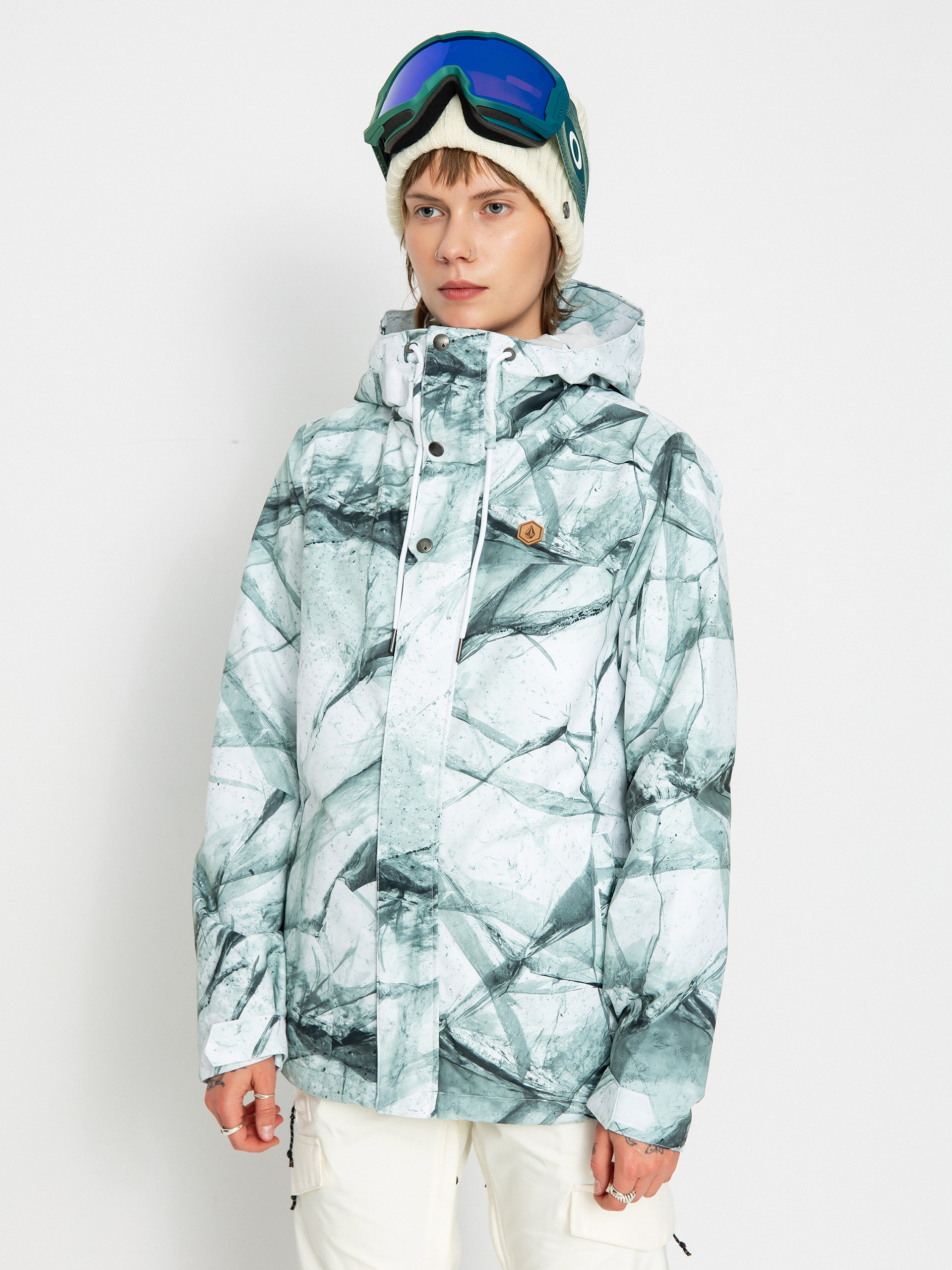 Жіноча Сноубордична куртка Volcom Bolt Ins (white ice)