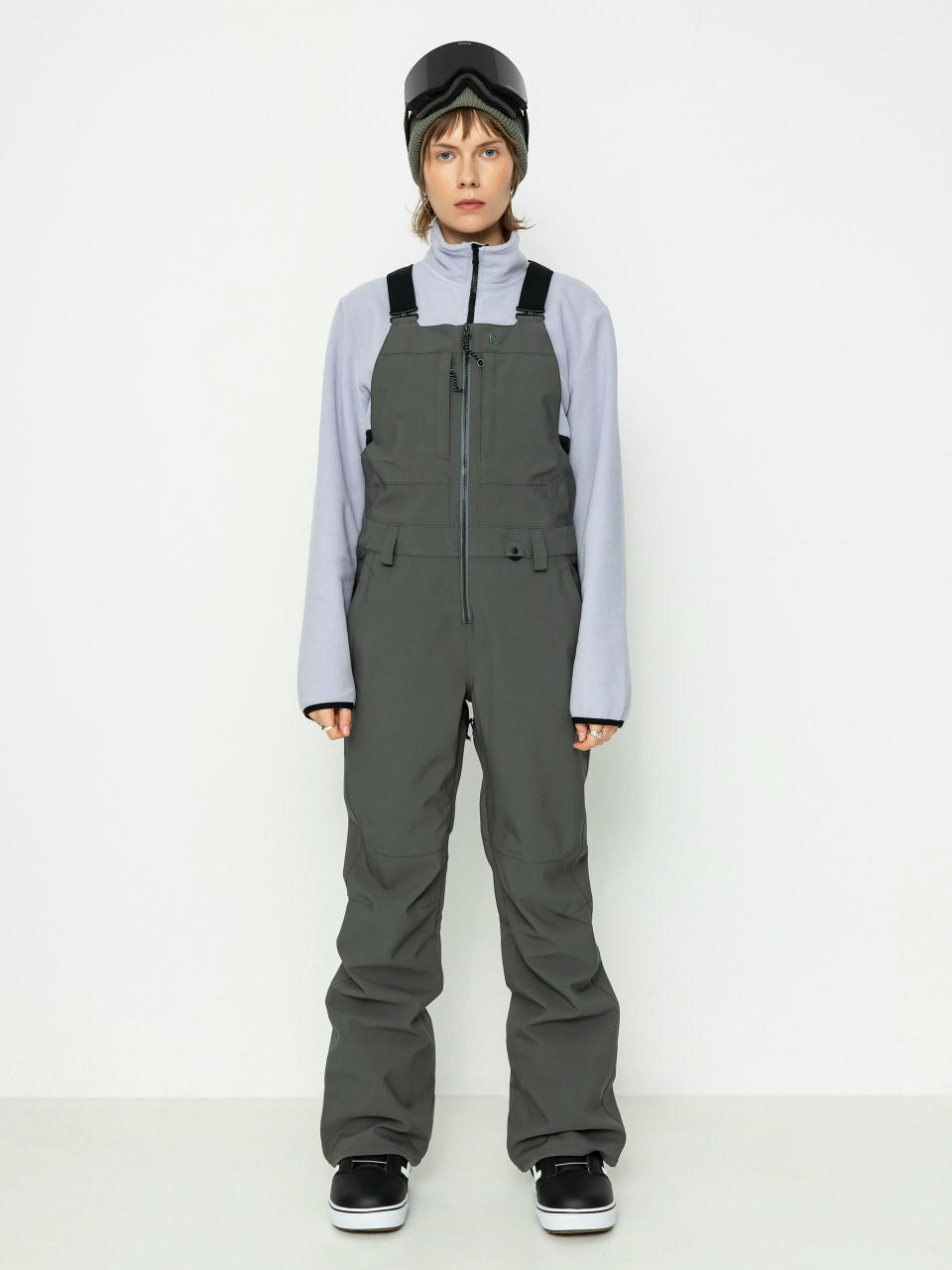 Жіночі Сноубордичні штани Volcom Swift Bib Overall (eucalyptus)