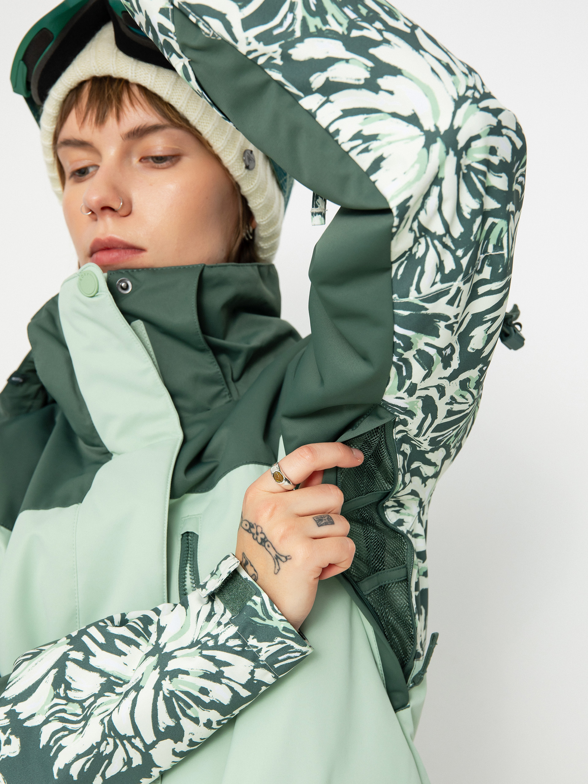 Жіноча Сноубордична куртка Roxy Jetty Block (dark forest wild)