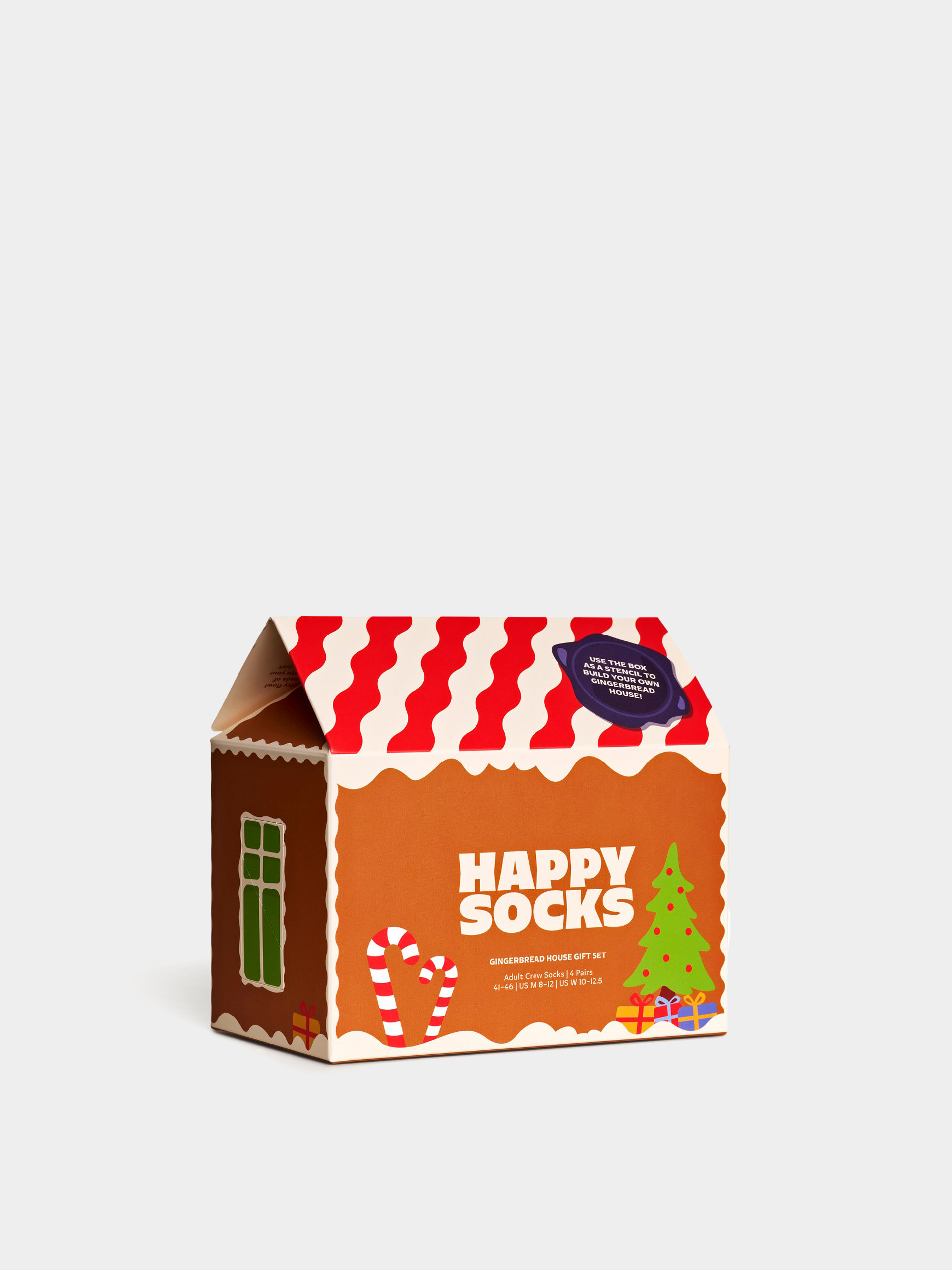  Шкарпетки Happy Socks 4 Pack Gingerbread Houses Gift Set (red)