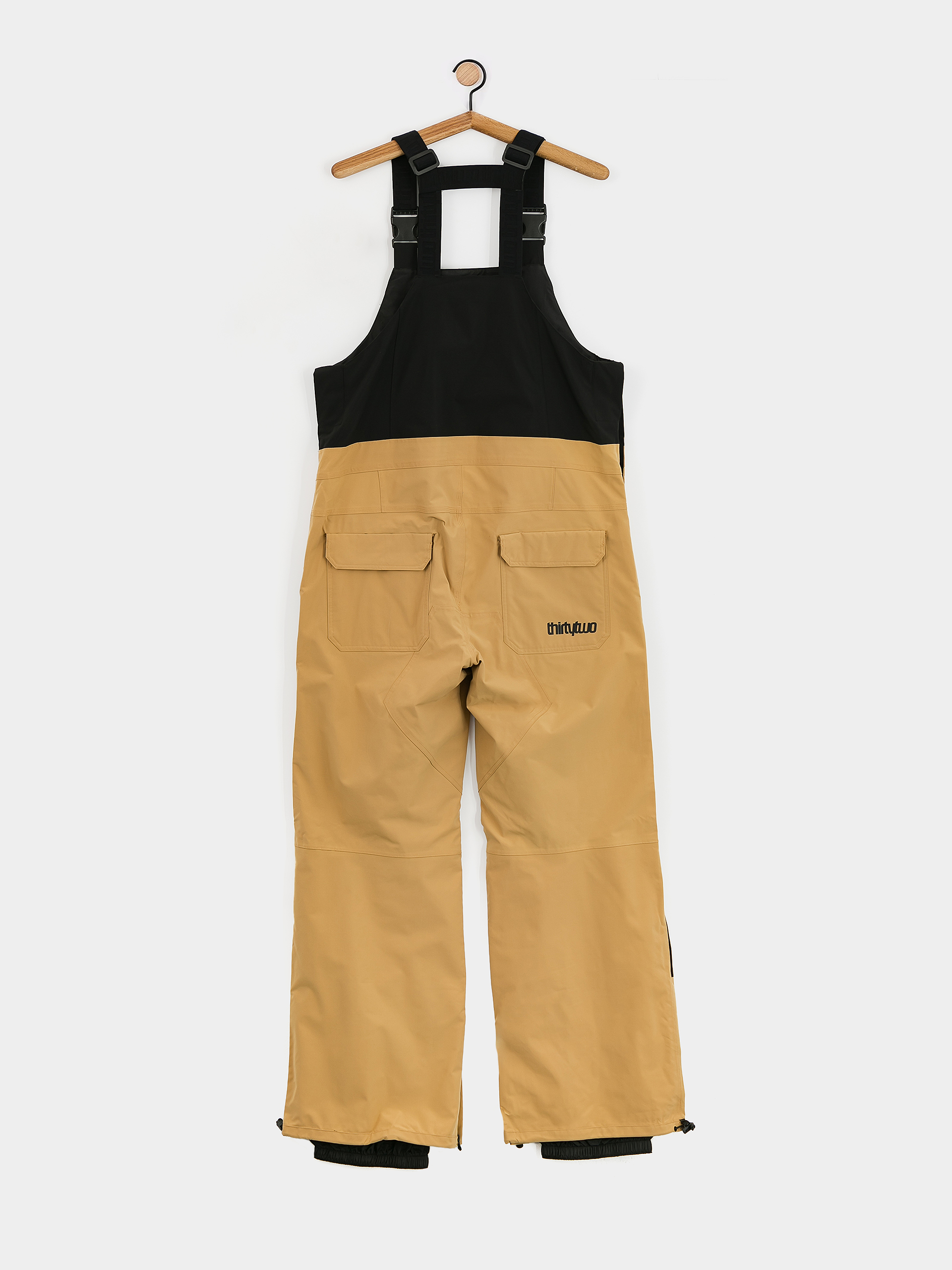 Чоловічі Сноубордичні штани ThirtyTwo Basement Bib (black/tan)