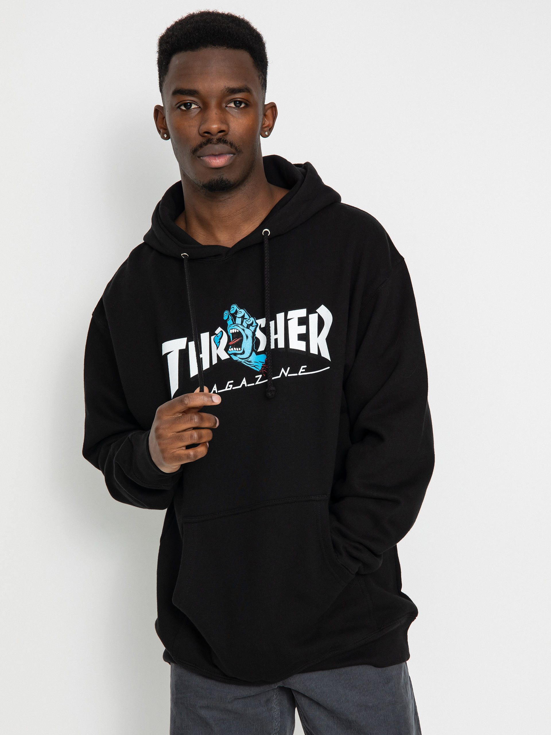 Худі Santa Cruz X Thrasher Screaming Logo HD (black)