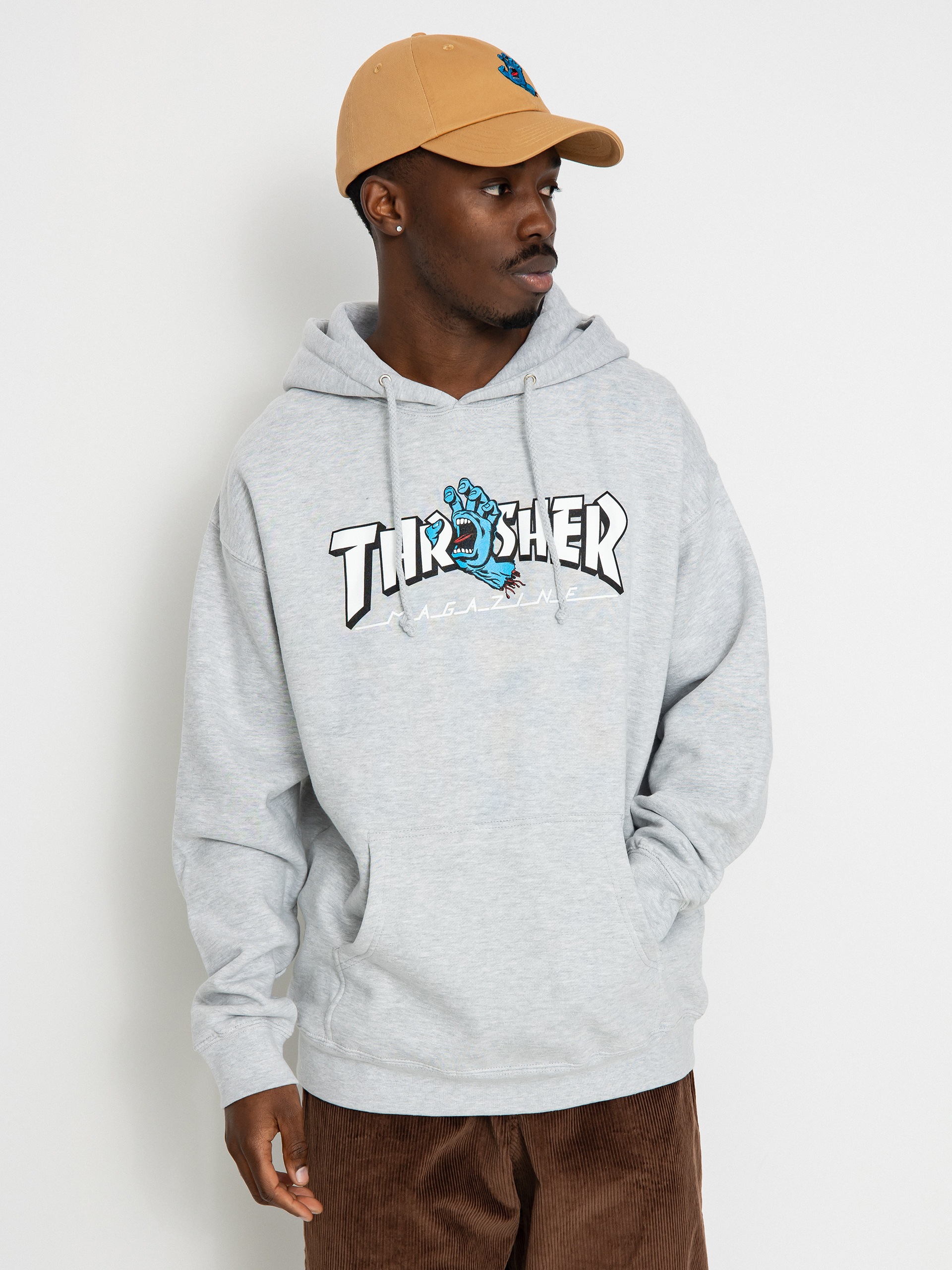 Худі Santa Cruz X Thrasher Screaming Logo HD (grey hthr)