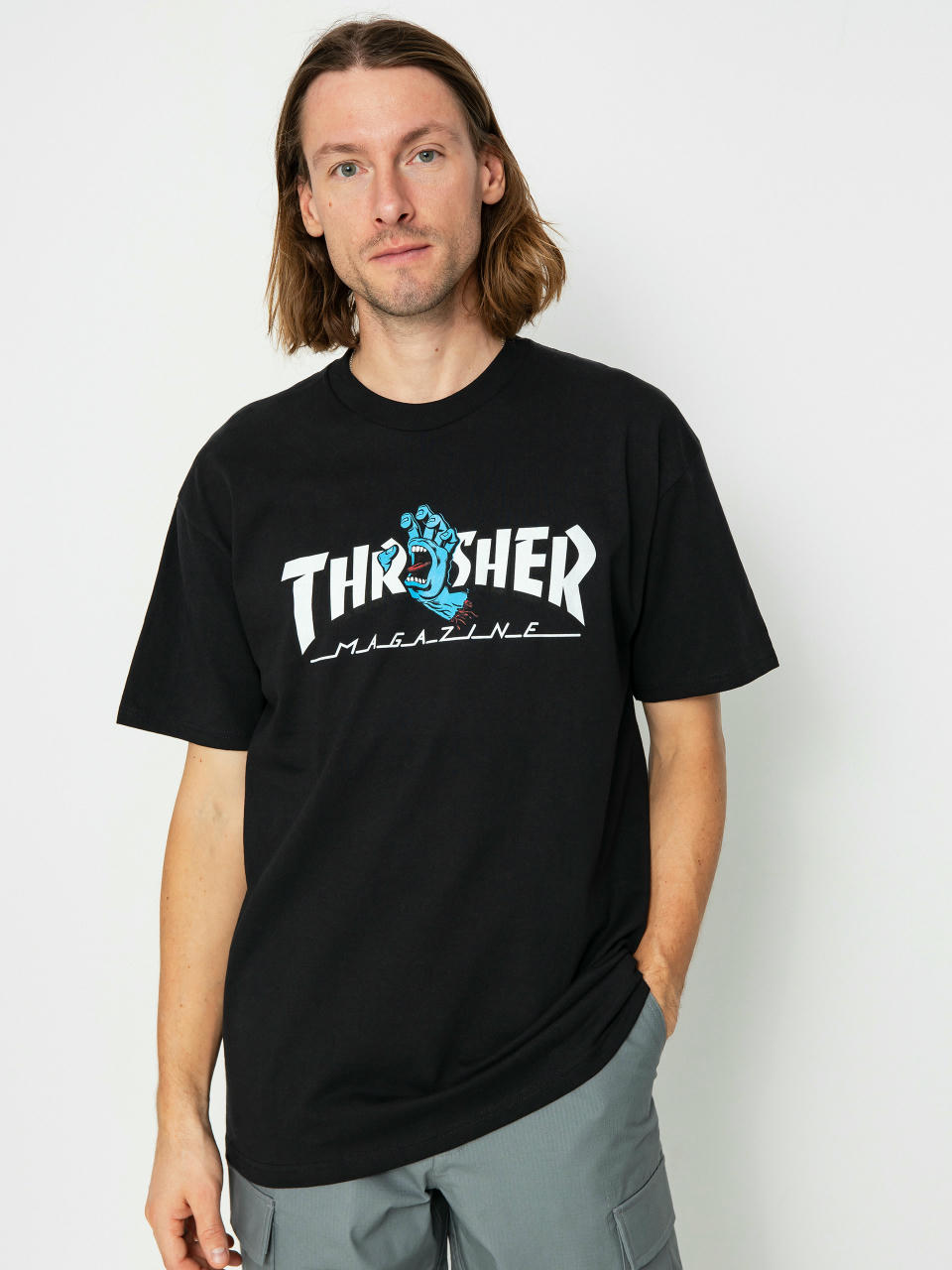 Футболка Santa Cruz X Thrasher Screaming Logo (black)