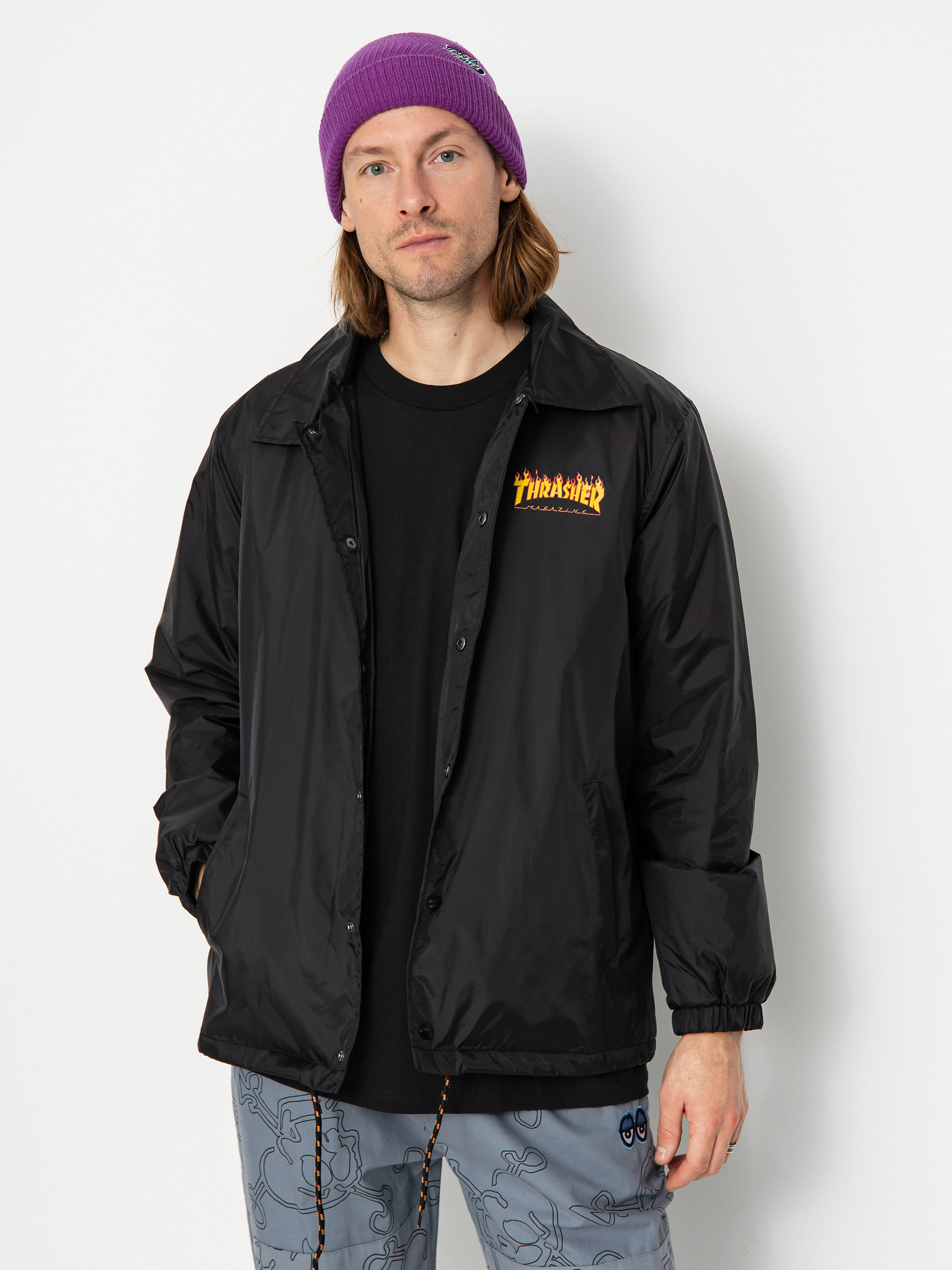 Куртка Santa Cruz X Thrasher Flame Dot Coach (black)