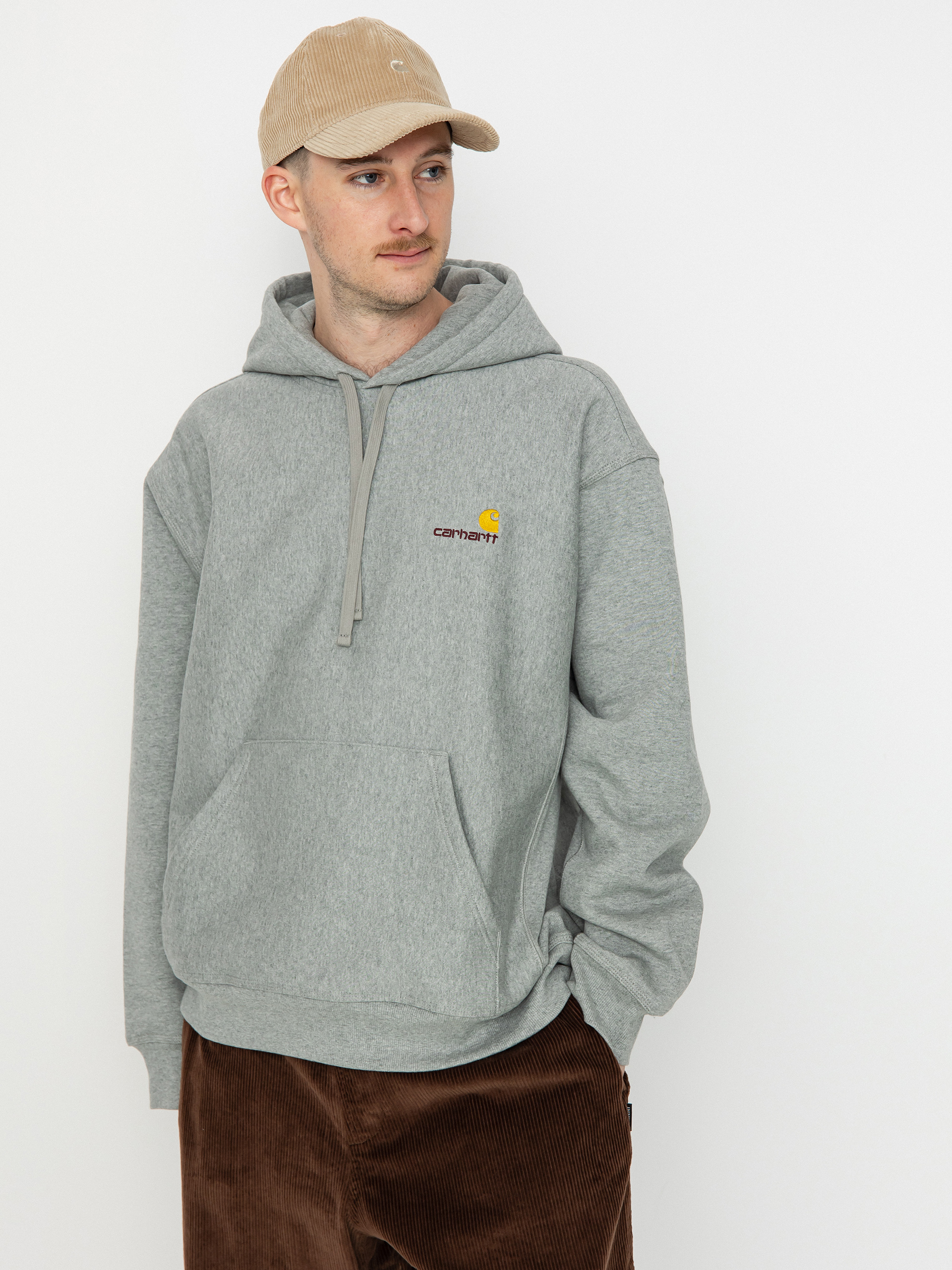 Худі Carhartt WIP American Script HD (grey heather)