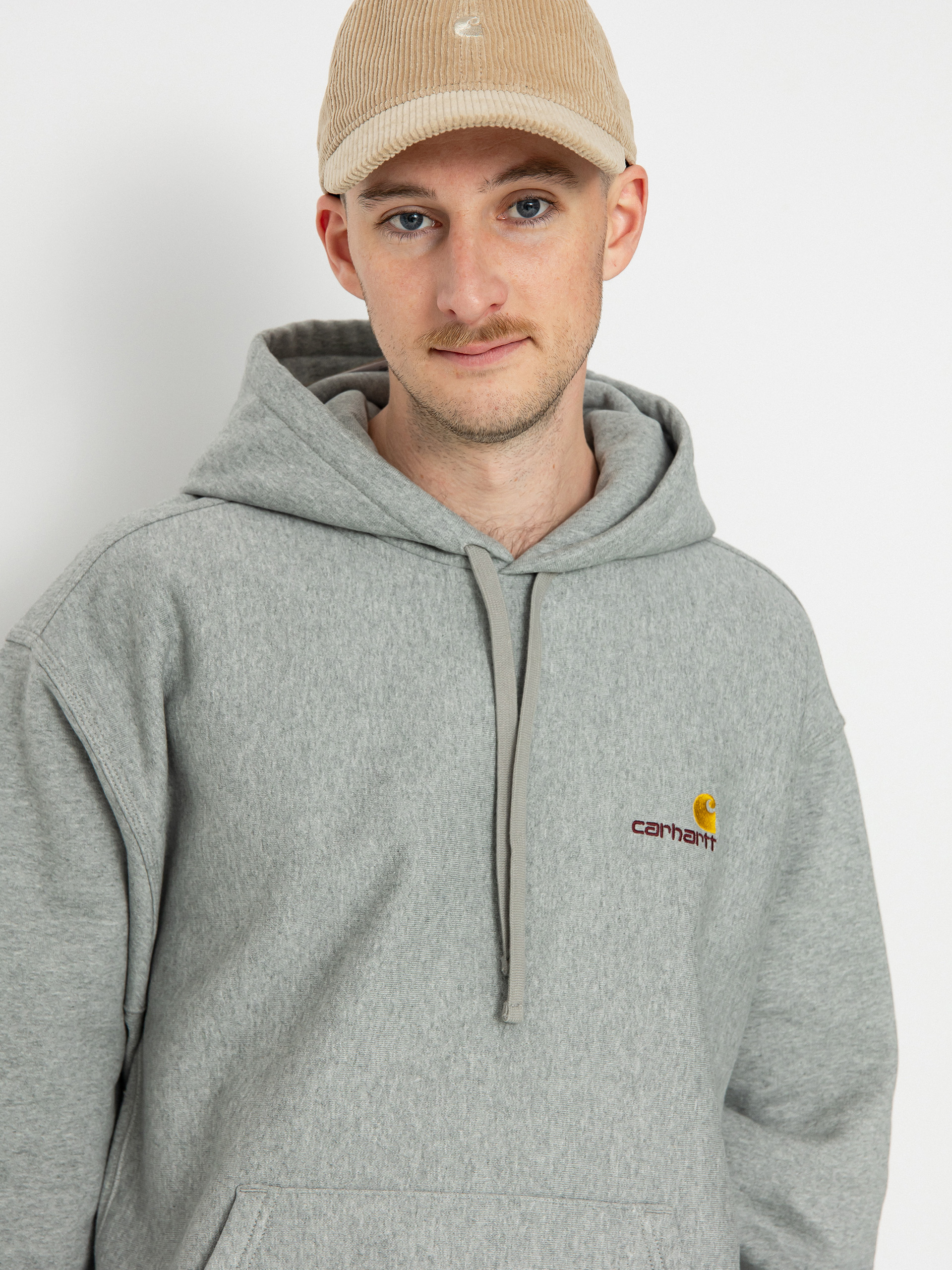 Худі Carhartt WIP American Script HD (grey heather)