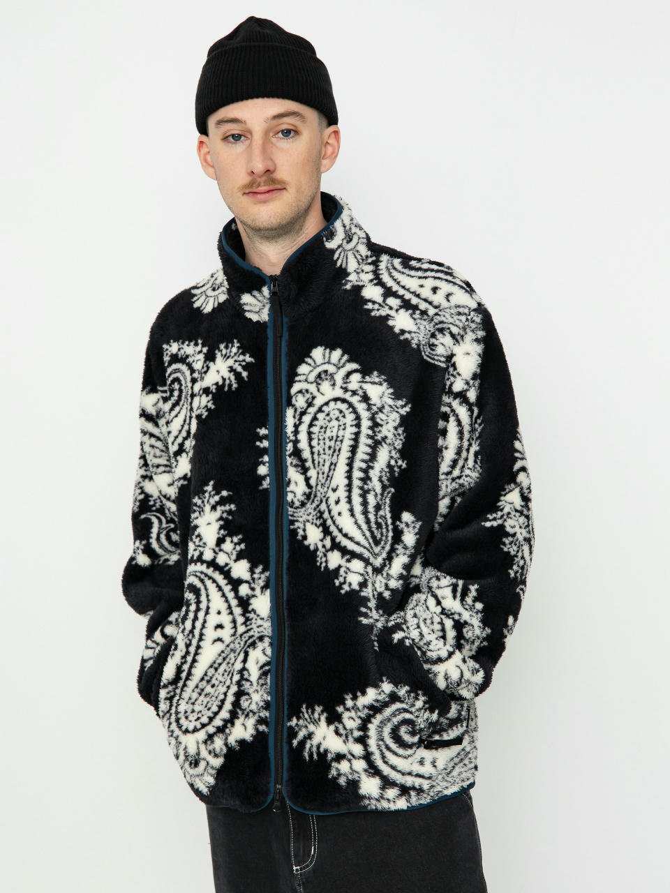 Флісовий светр Carhartt WIP Jebson (paisley big print black/squid)