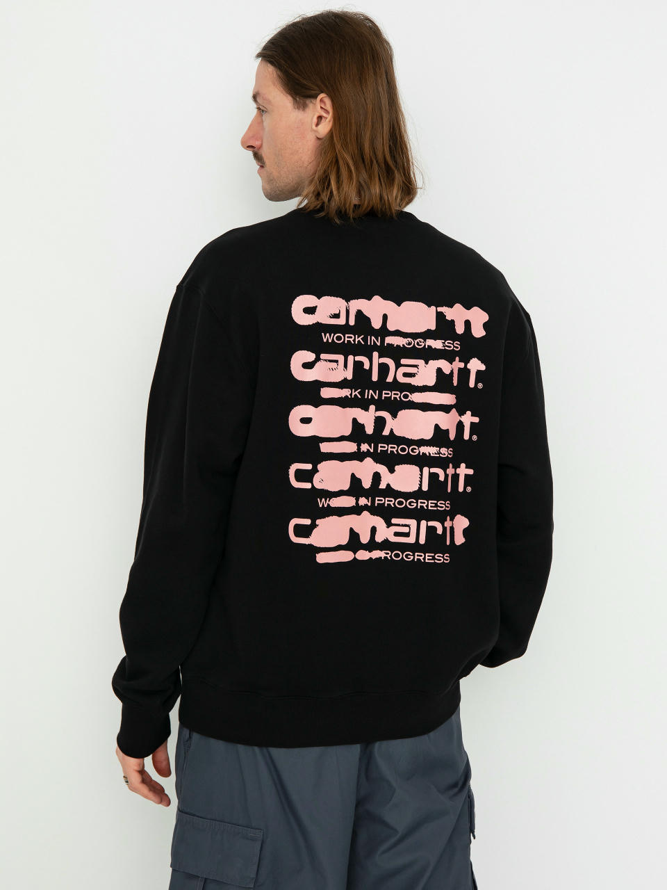 Світшот Carhartt WIP Ink Bleed (black/pink)