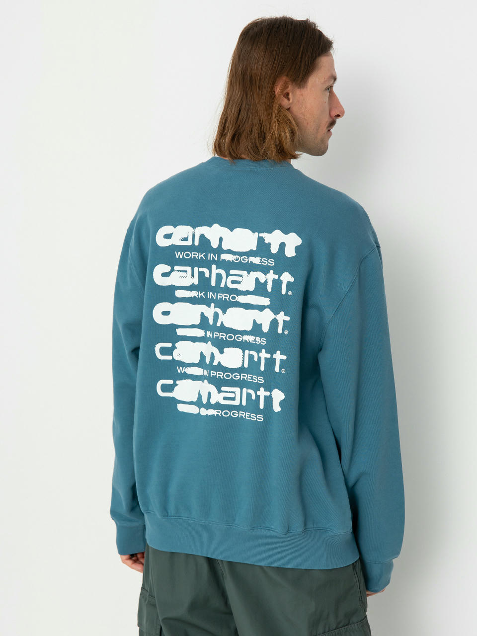 Світшот Carhartt WIP Ink Bleed (vancouver blue/white)