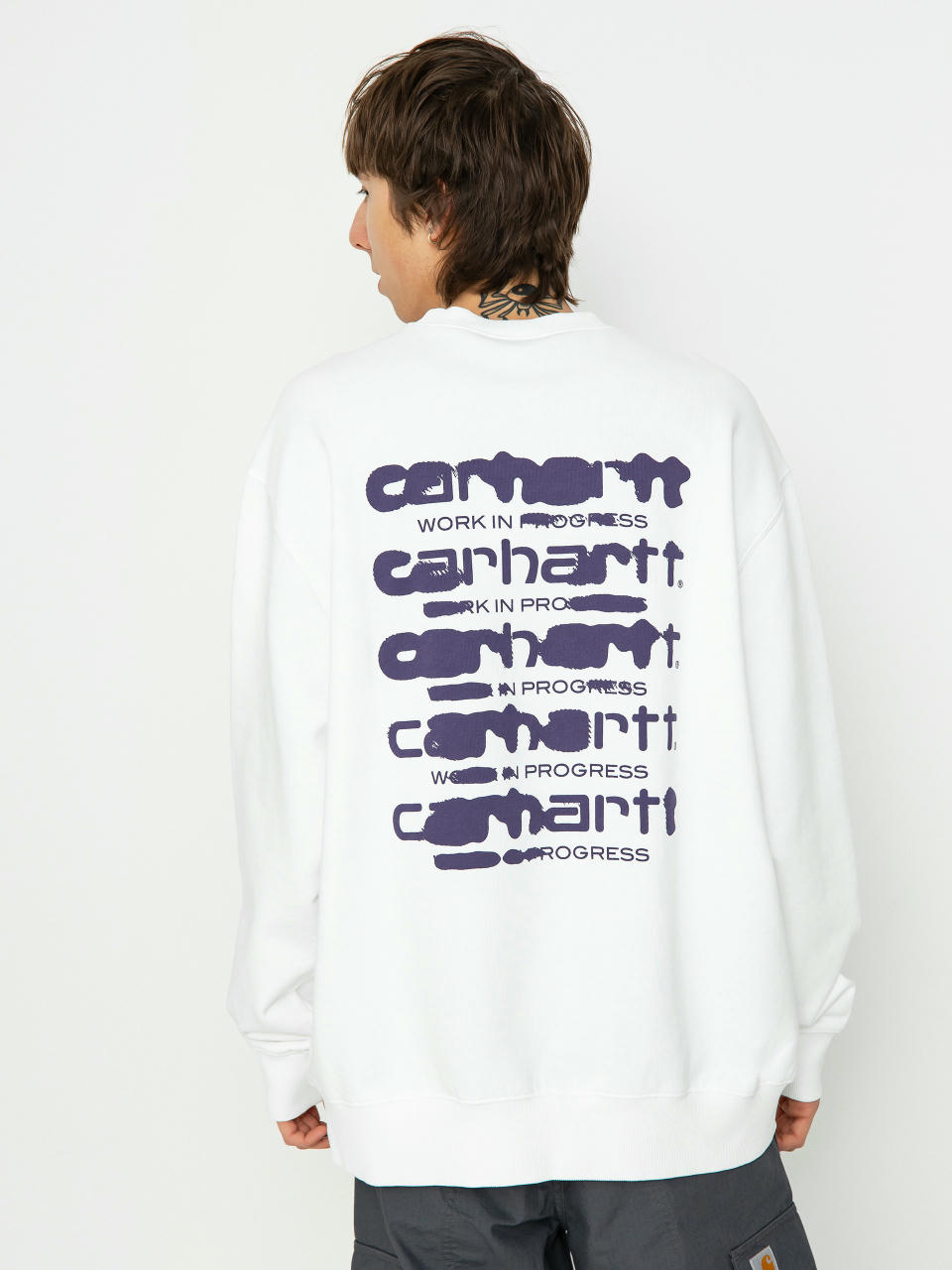 Світшот Carhartt WIP Ink Bleed (white/tyrian)