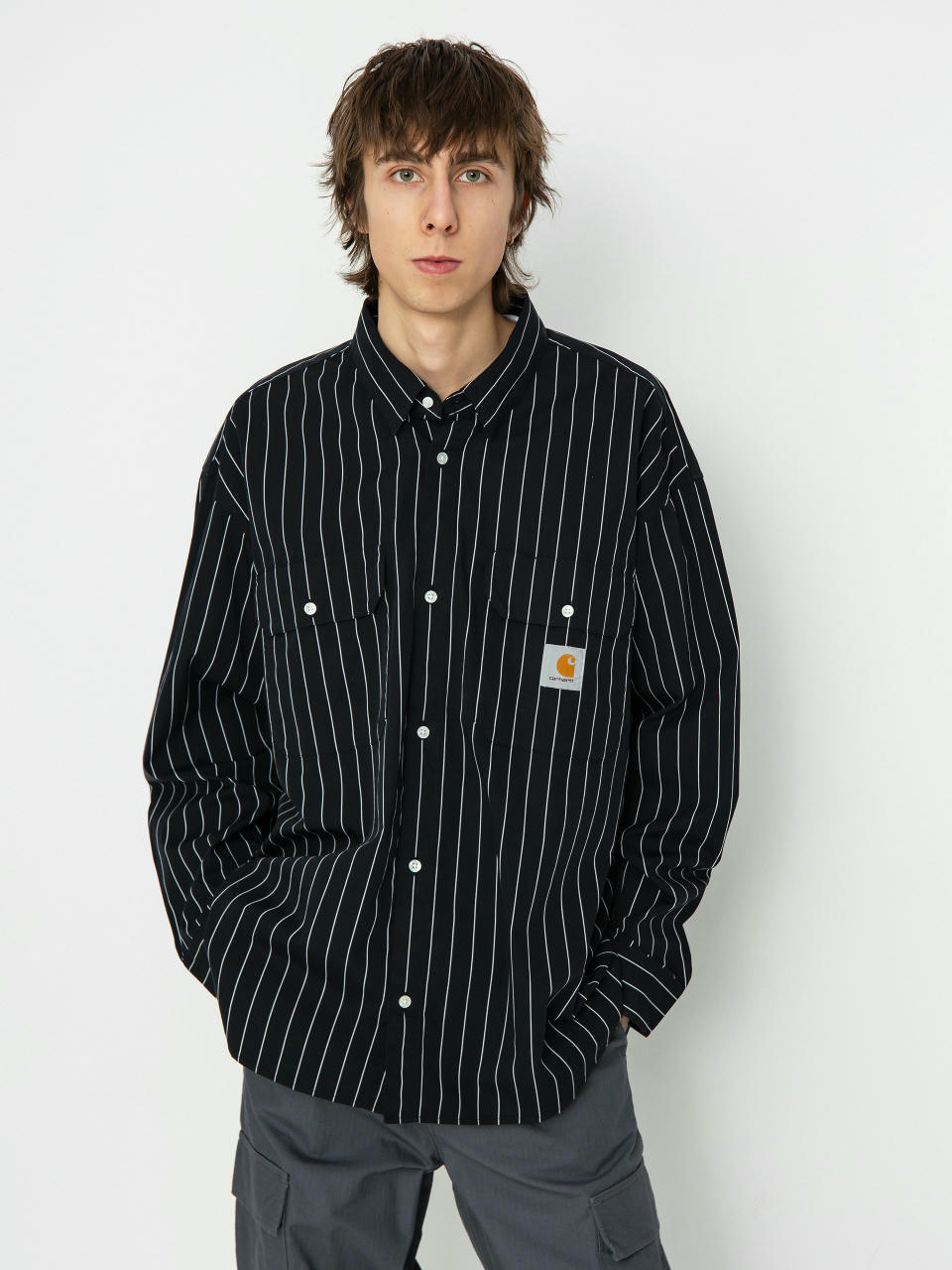 Сорочка Carhartt WIP Orlean (orlean stripe/black/white)