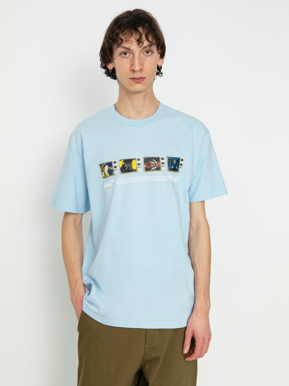 Футболка HUF Broadcasting Live (light blue)