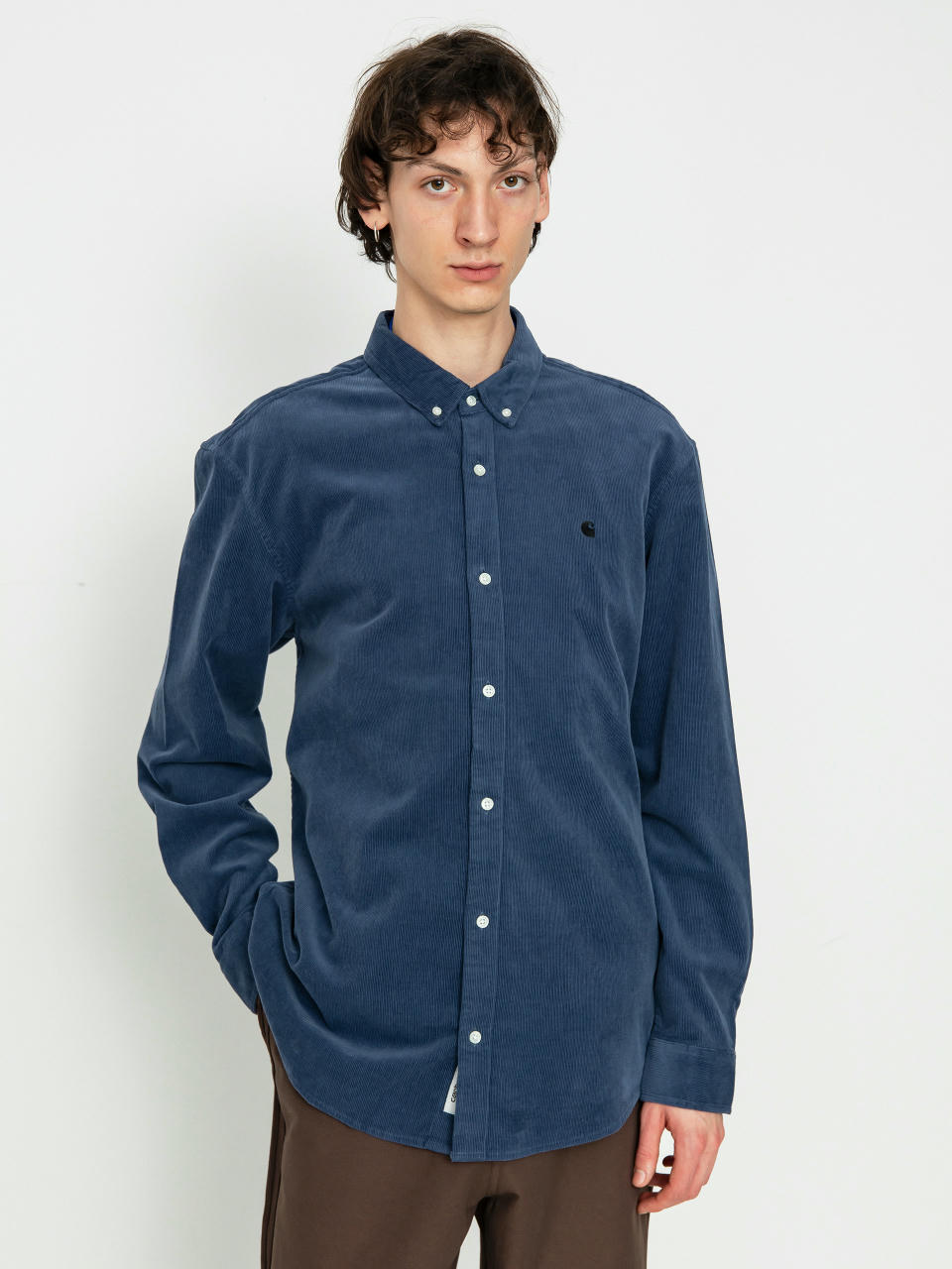 Сорочка Carhartt WIP Madison Fine Cord (hudson blue/black)