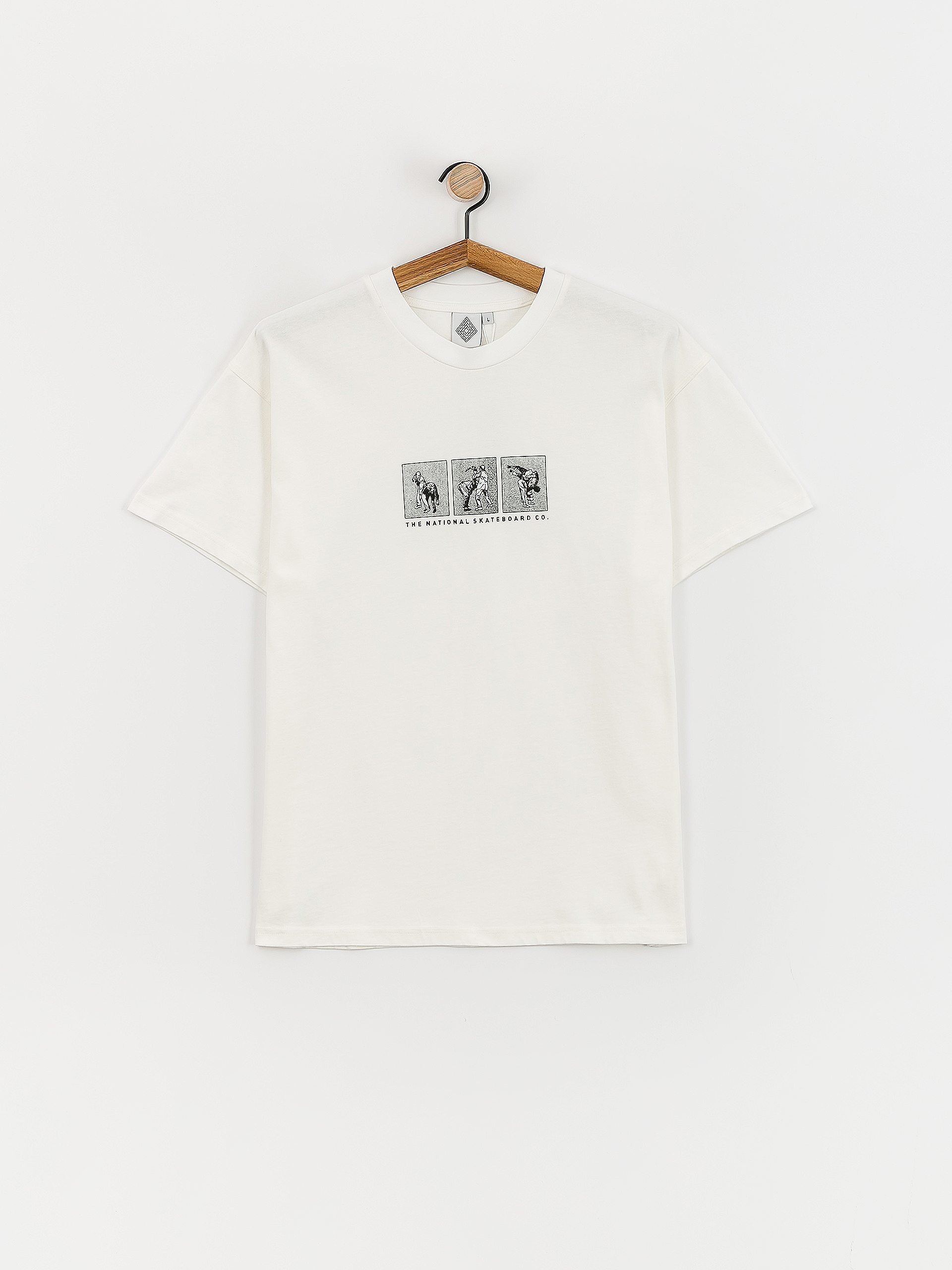 Футболка The National Skateboard Co Office Politics Triptych (off white)