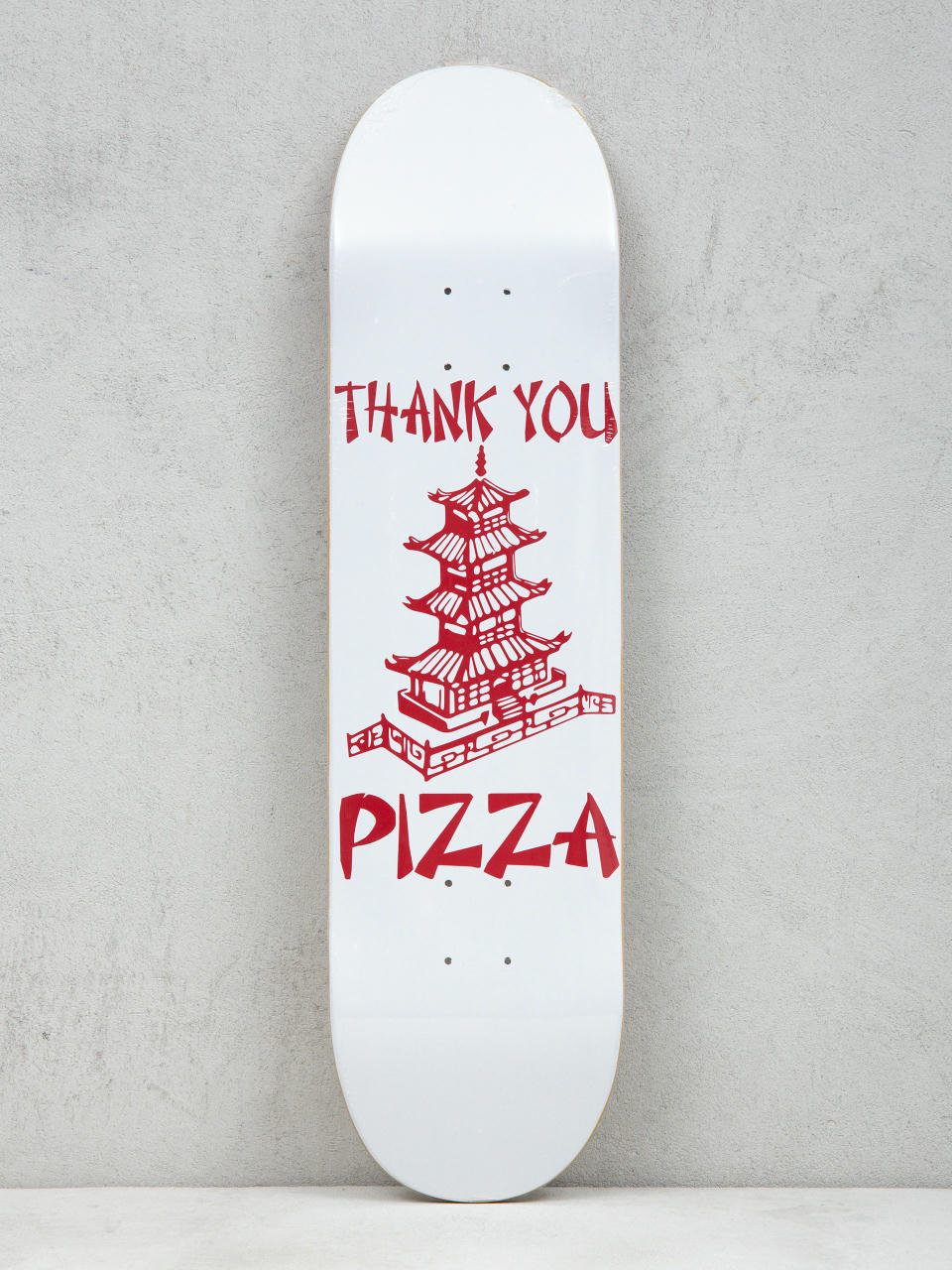 Декa Pizza Skateboards Thank You Pizza (white/red)