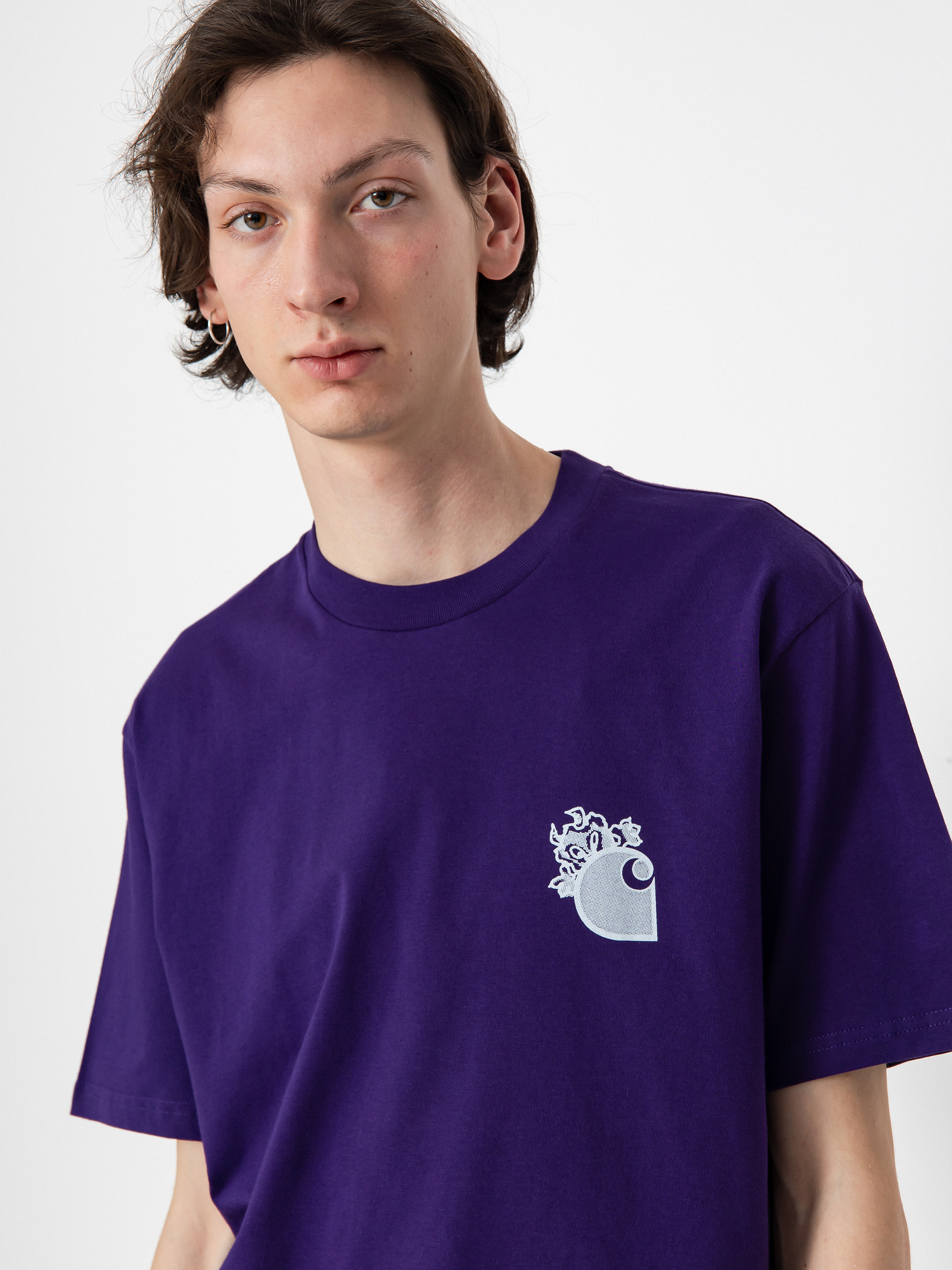 Футболка Carhartt WIP Little Hellraiser (tyrian/white)