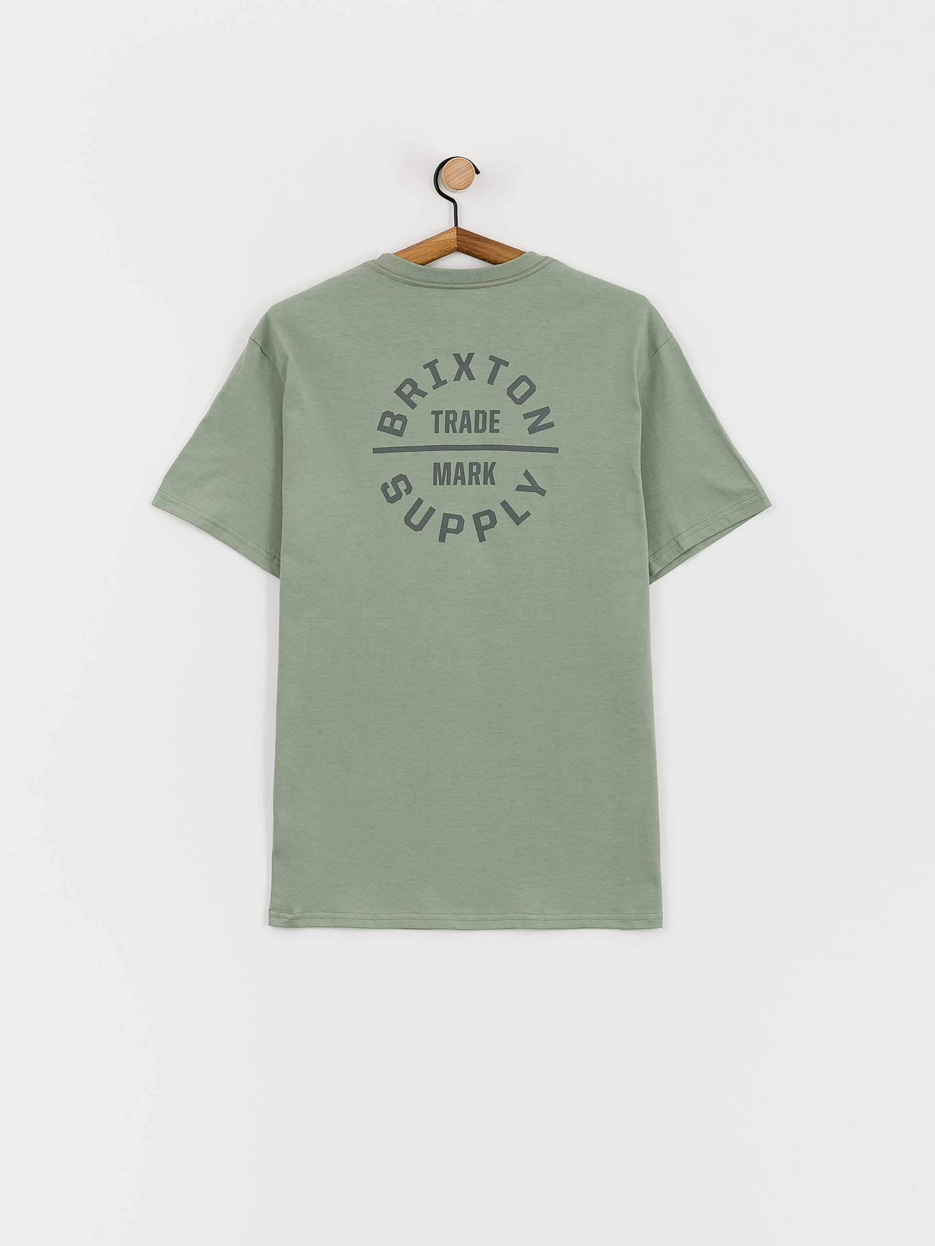 Футболка Brixton Oath V Stt (chinois green/charcoal)
