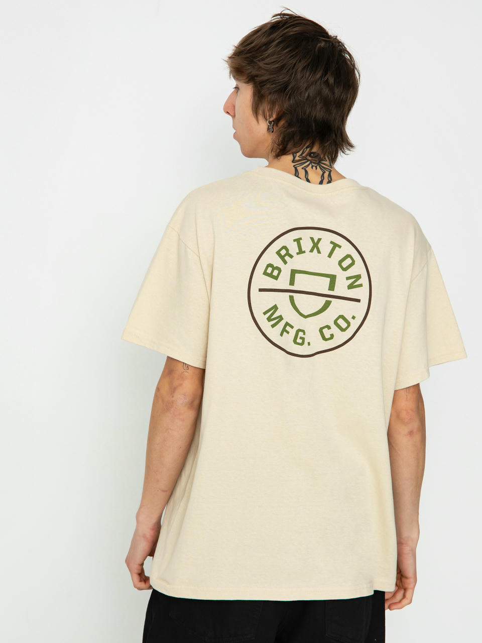 Футболка Brixton Crest II Stt (cream/sea kelp/sepia)