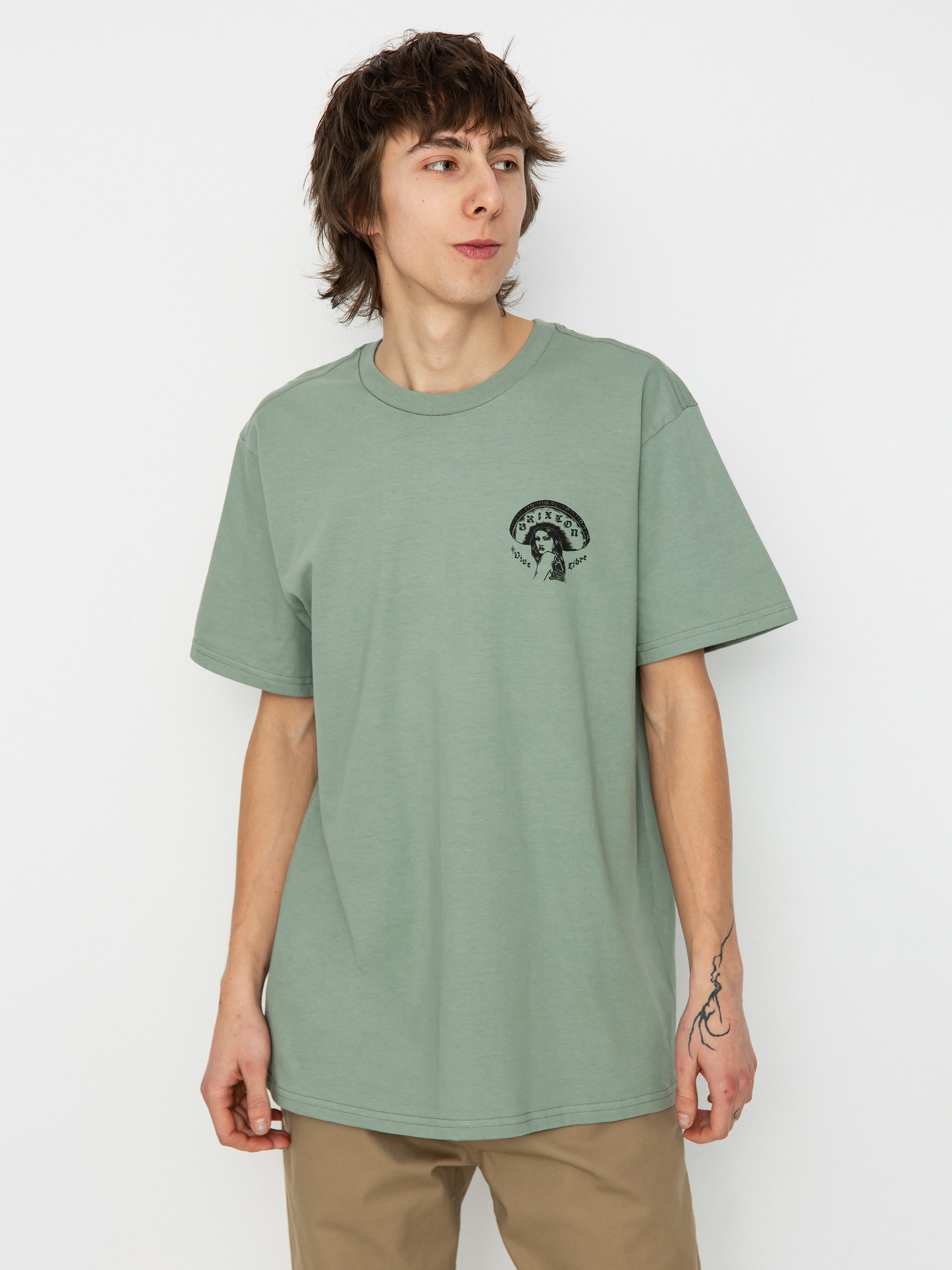 Футболка Brixton Vive Libre Stt (chinois green)