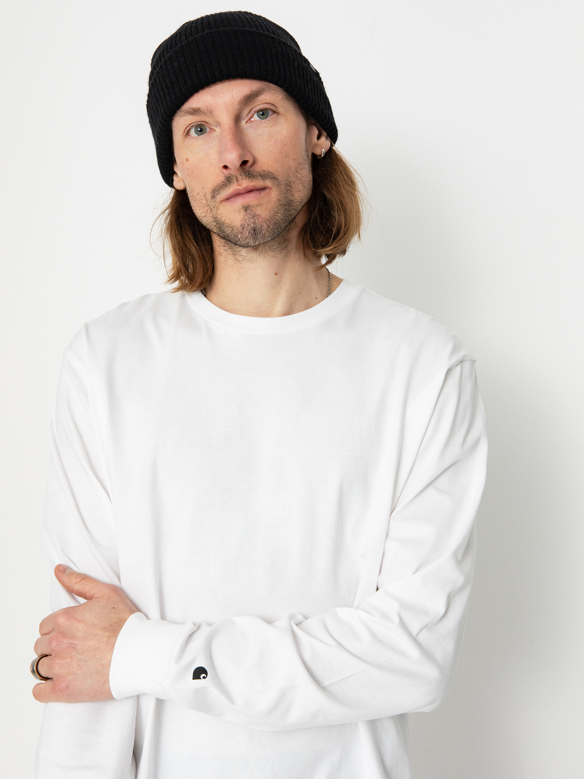 Лонгслів Carhartt WIP Base (white/black)