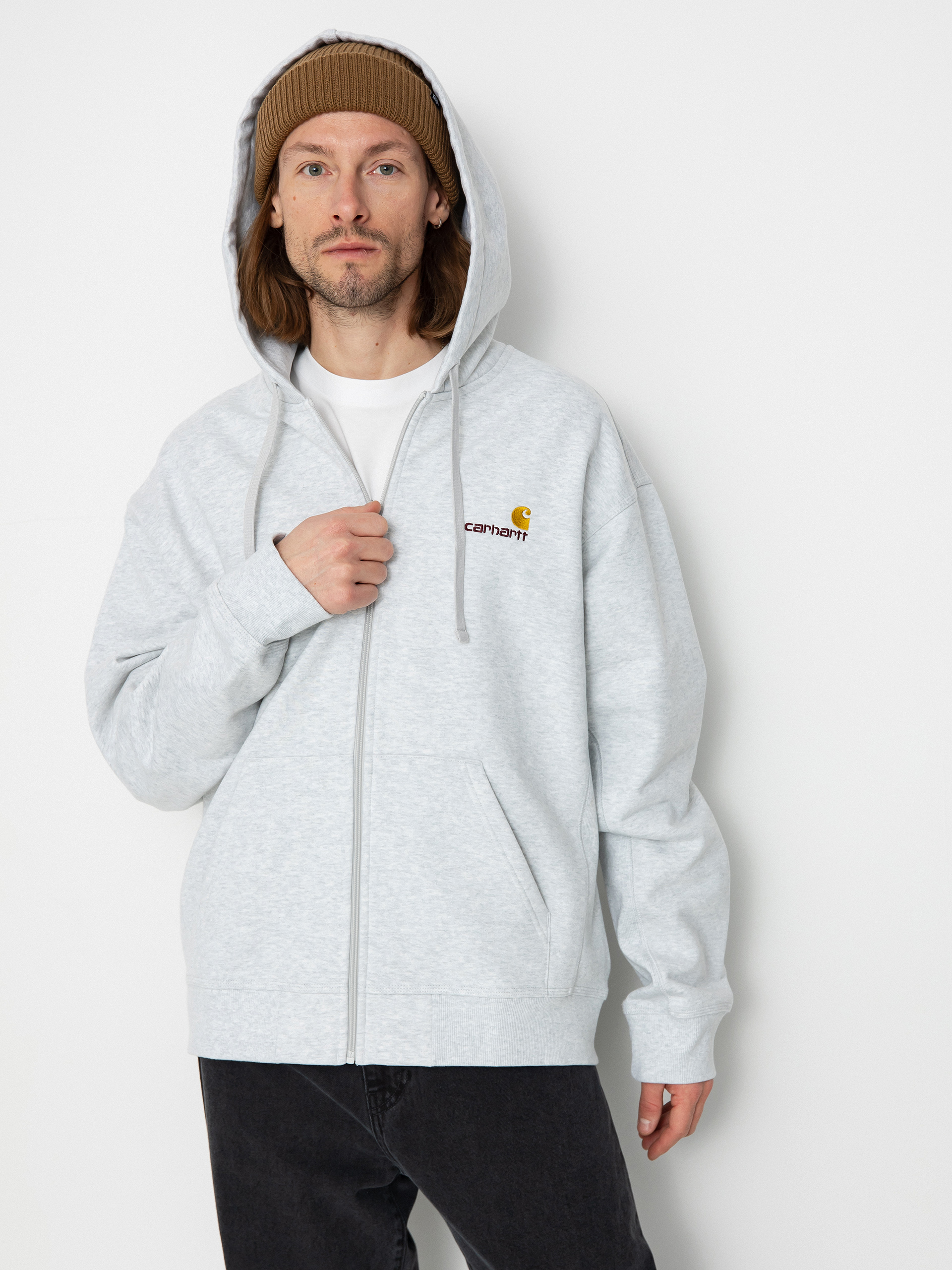 Худі Carhartt WIP American Script ZHD (ash heather)