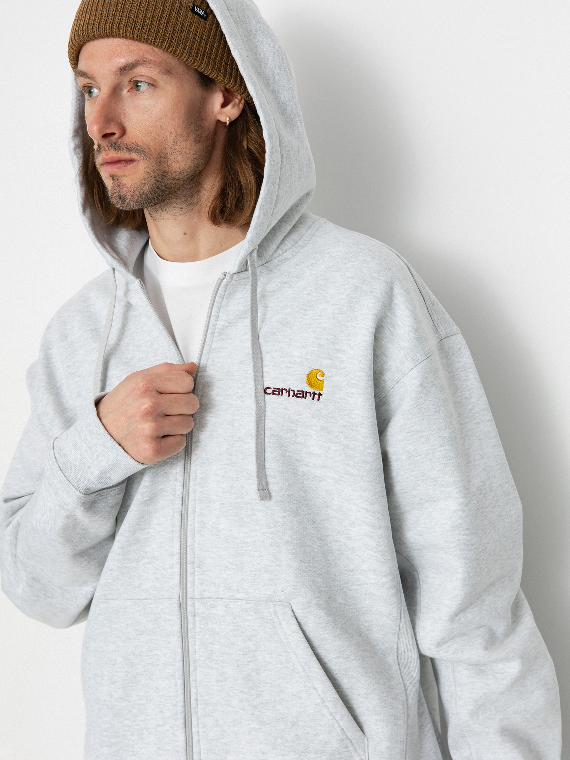 Худі Carhartt WIP American Script ZHD (ash heather)