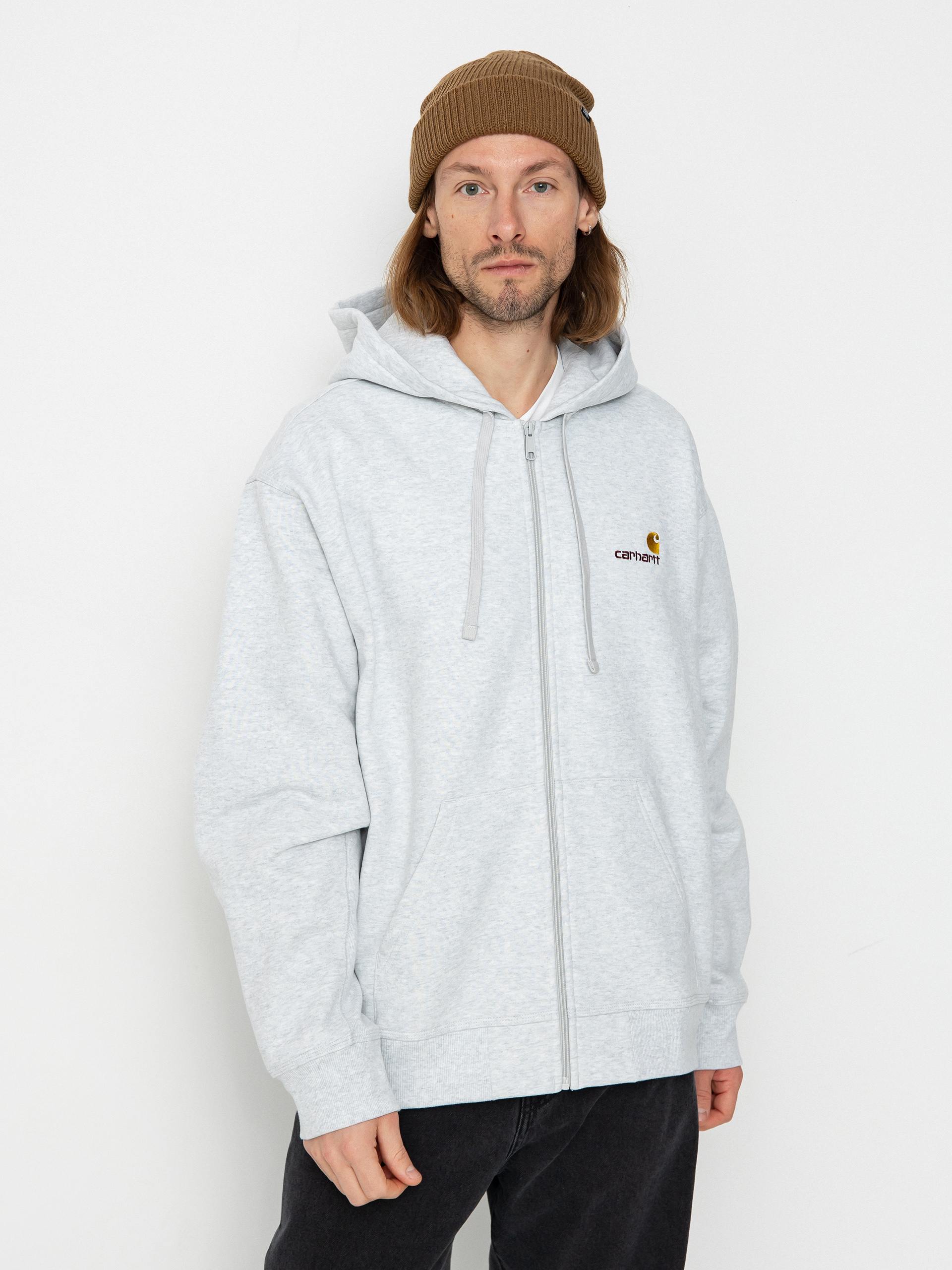 Худі Carhartt WIP American Script ZHD (ash heather)