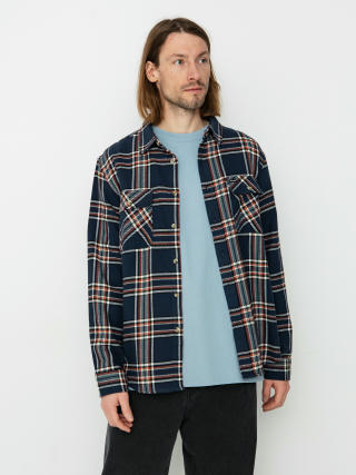 Сорочка Brixton Bowery Flannel Ls (washed navy/off white/terracot)