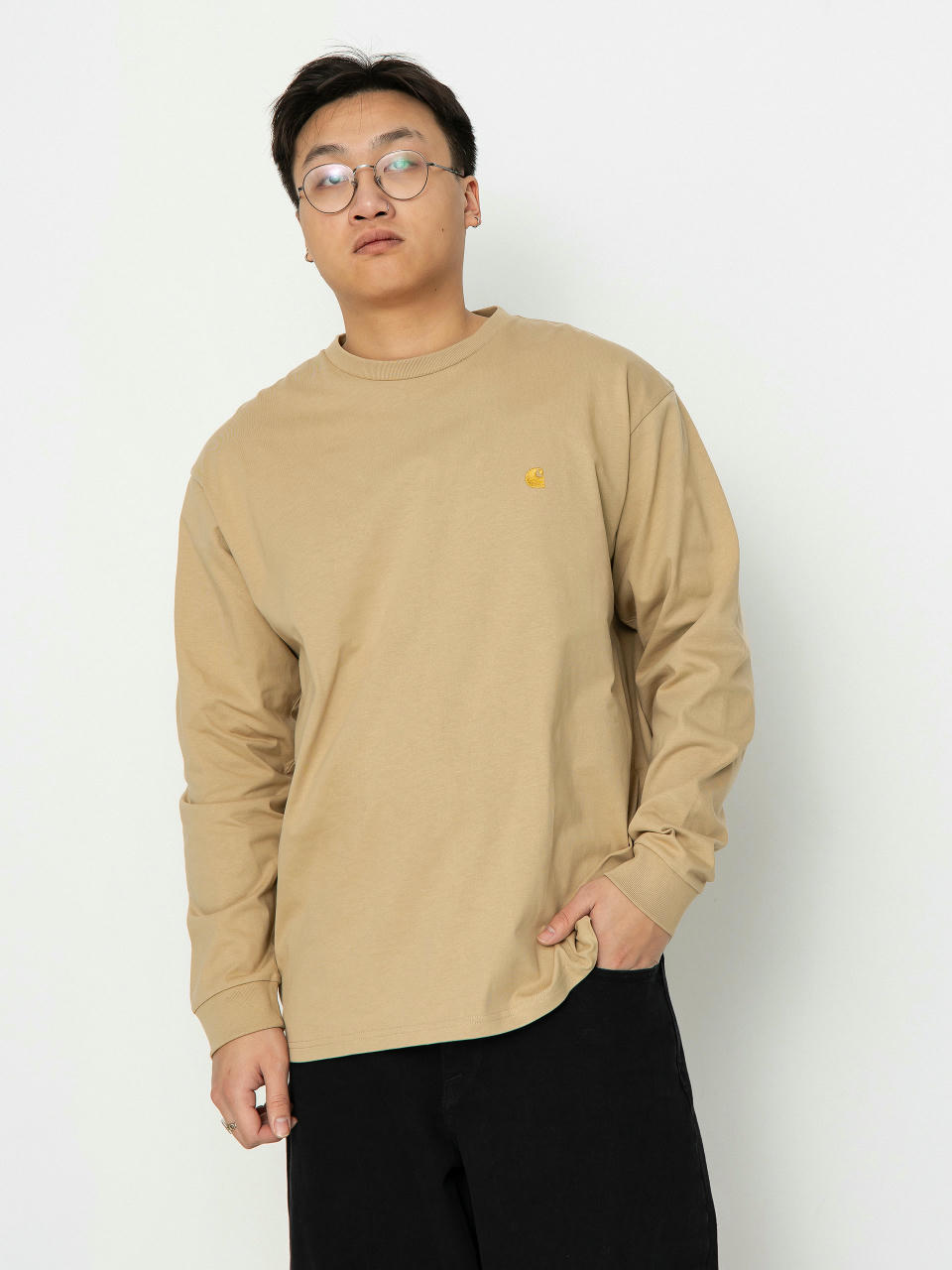 Лонгслів Carhartt WIP Chase (sable/gold)