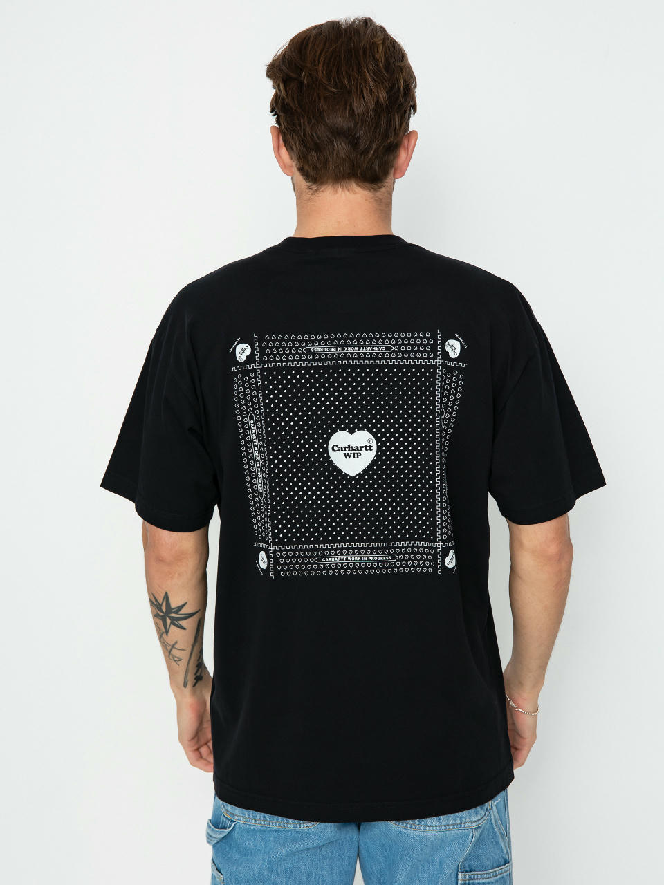 Футболка Carhartt WIP Heart Bandana (black/white)