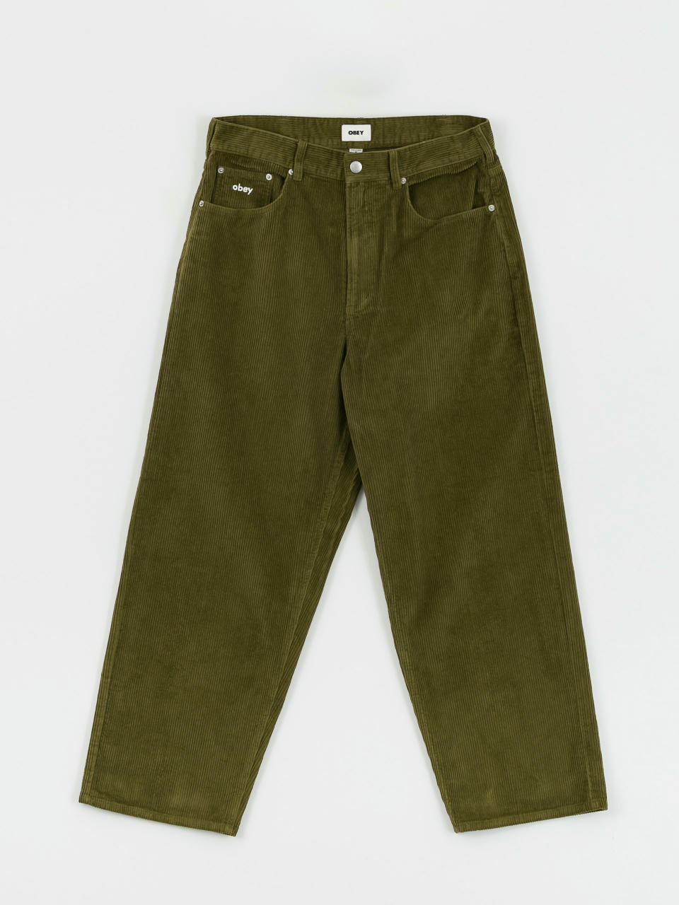 Штани OBEY Bigwig Baggy Corduroy (moss green)