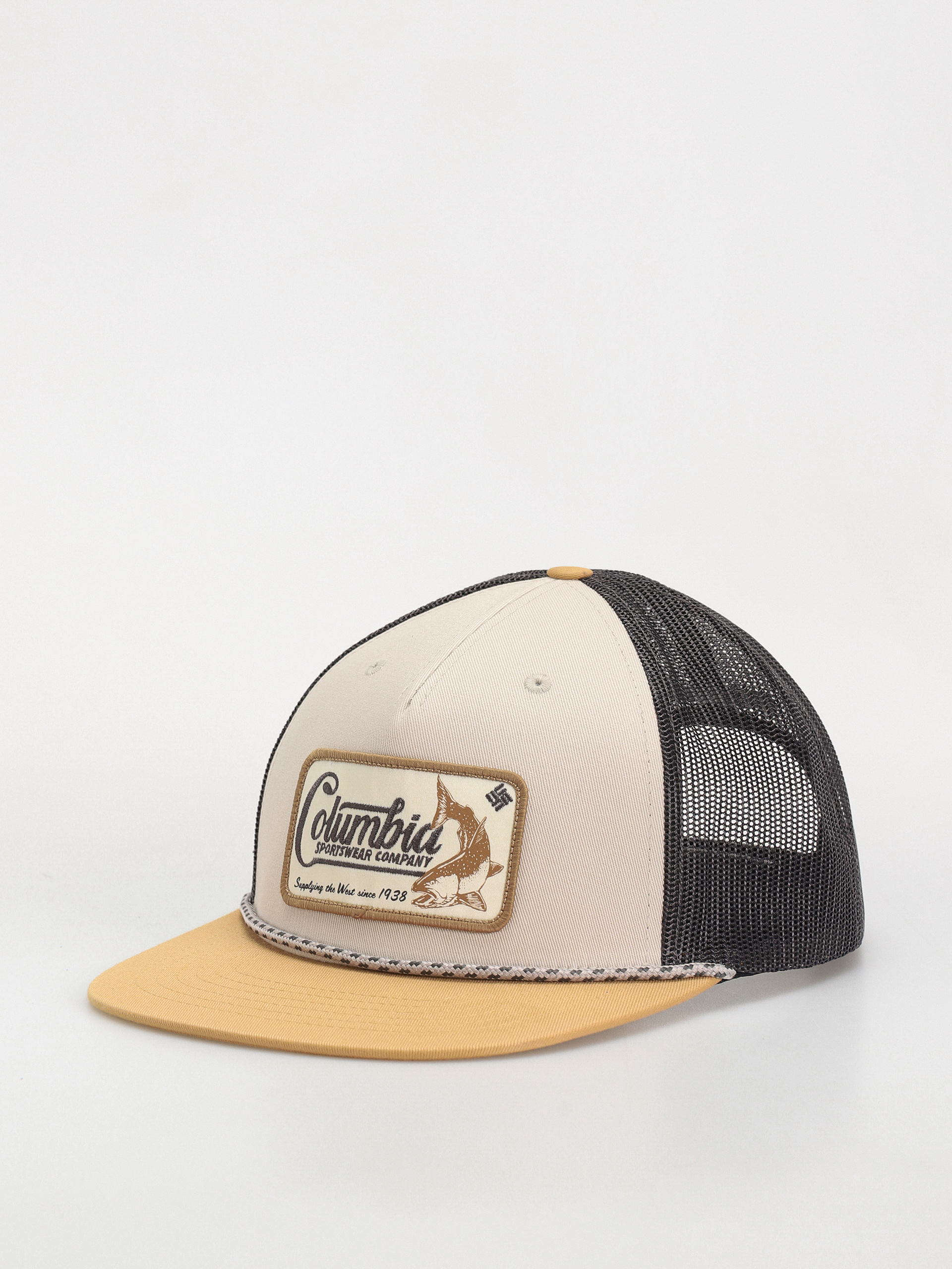 Кепка Columbia Flat Brim Snap Back (dark stone/light camel/west fish)