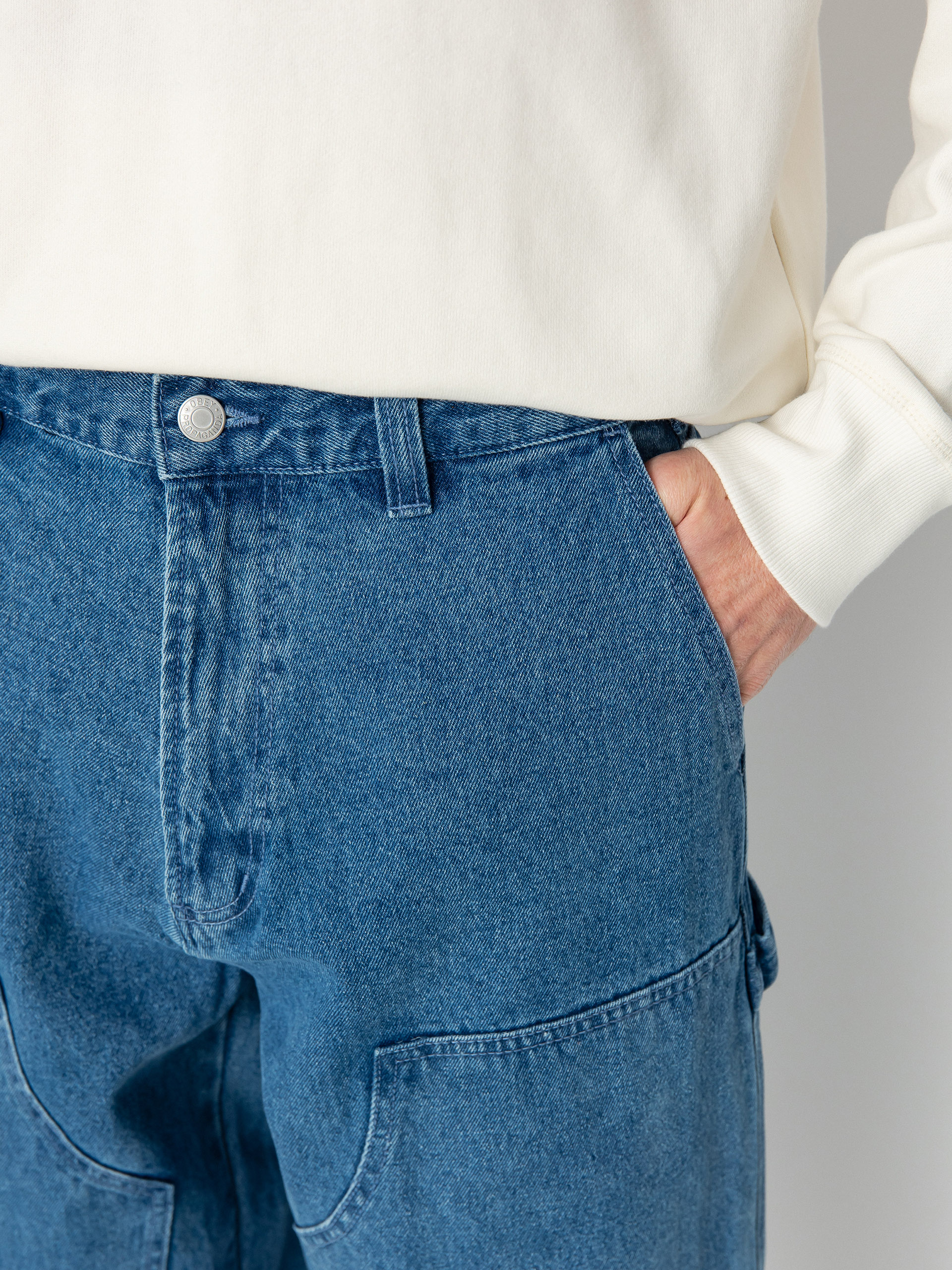 Штани OBEY Bigwig Denim Carpenter (light indigo)